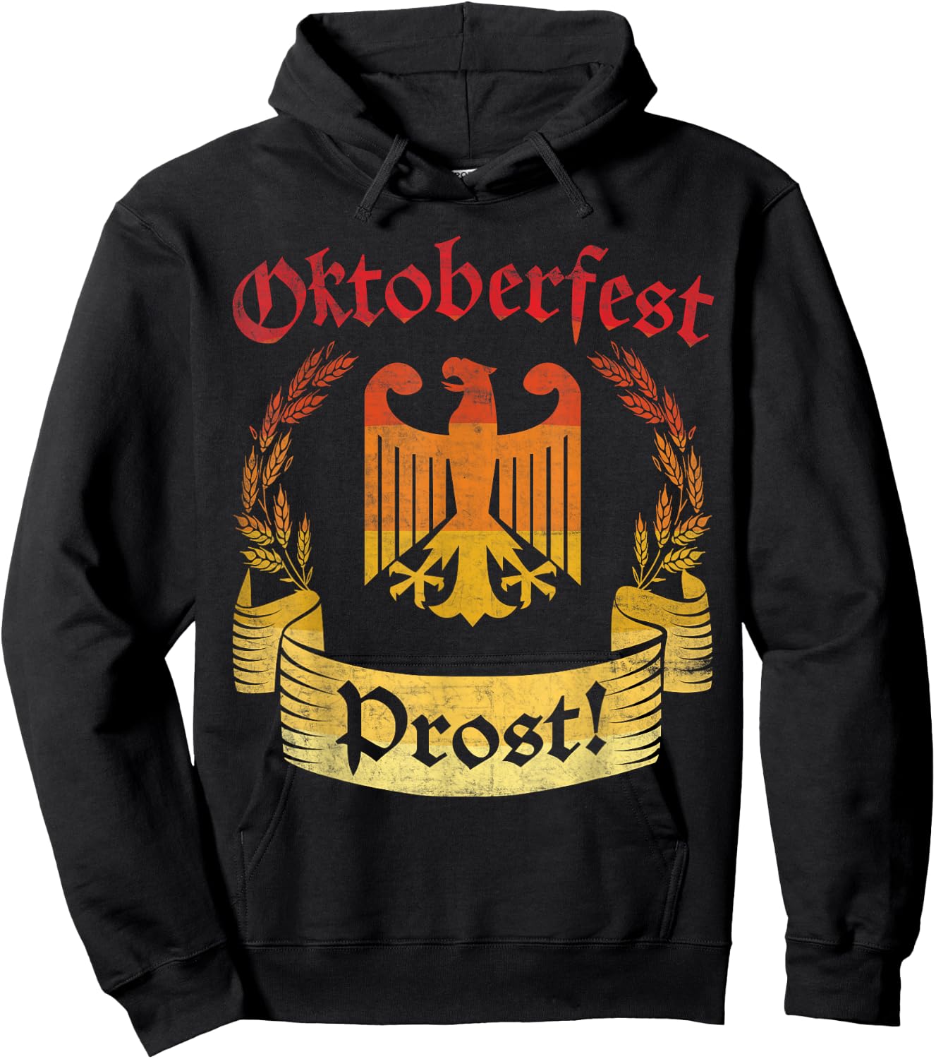 Retro Oktoberfest Shirt Eagle Prost Patriotic German Hoodie - Hoodie | Black