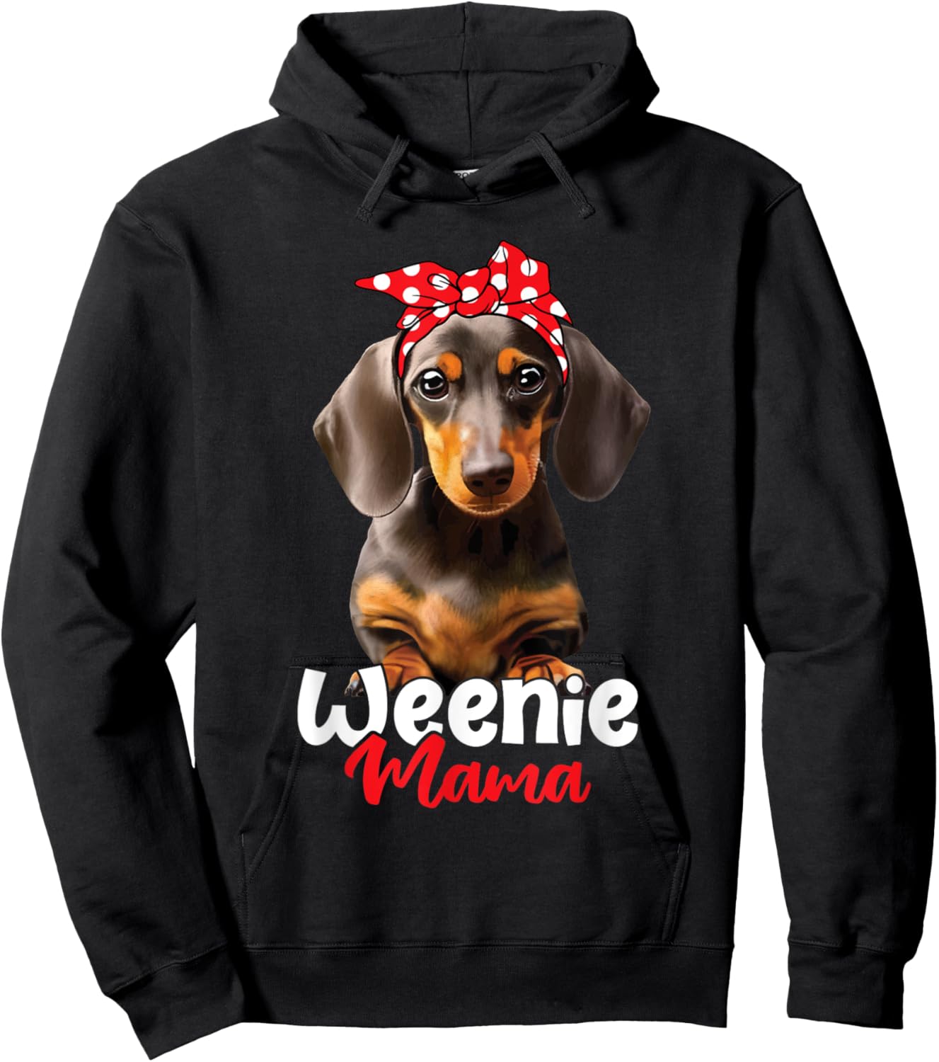 Weenie Mama - Dog Owner Pet Trainer Puppy Animal Lover Hoodie - Hoodie | Black