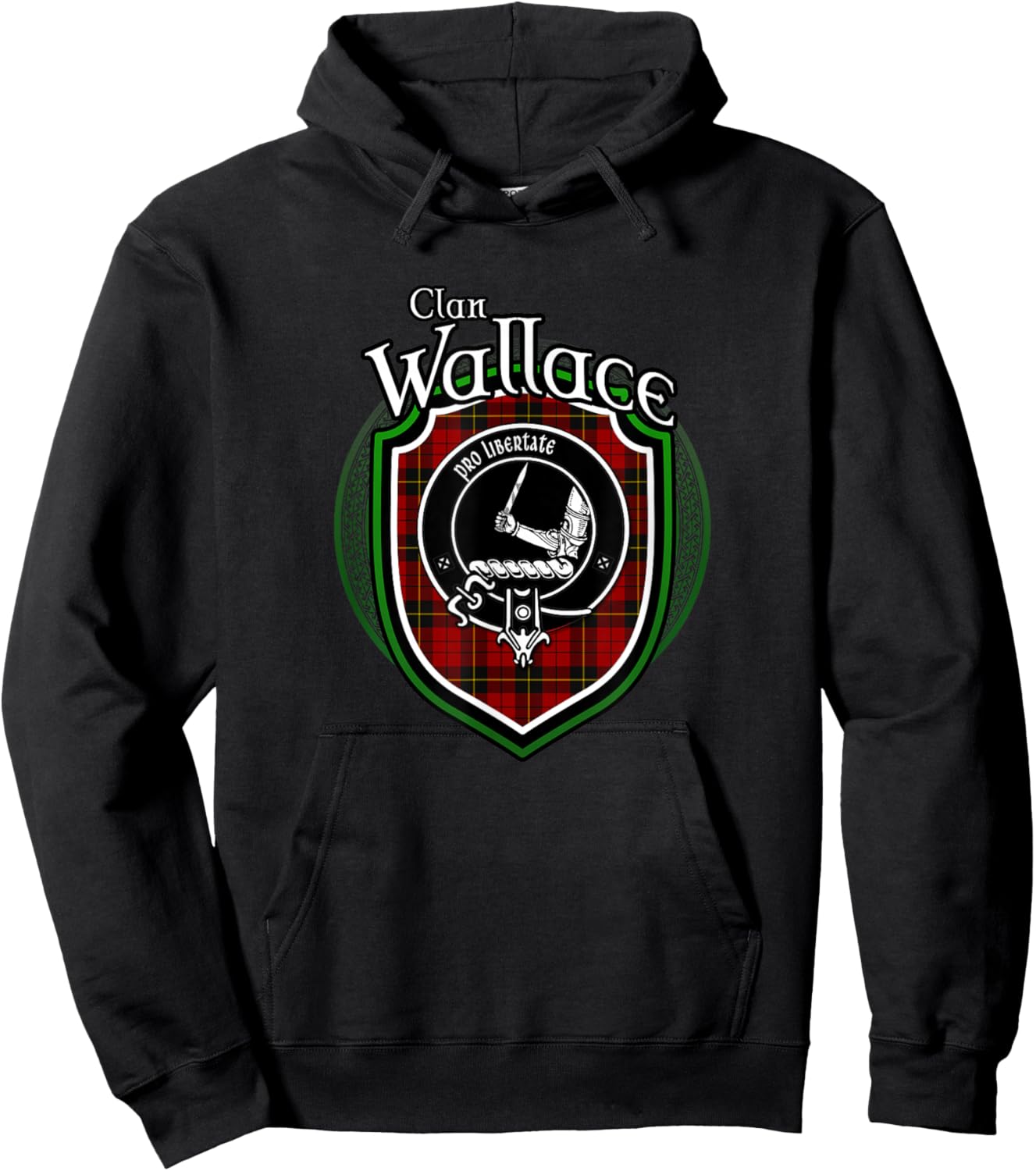 Wallace Clan Wappen | Schottischer Clan Wallace Familienabzeichen Hoodie - Hoodie | Black