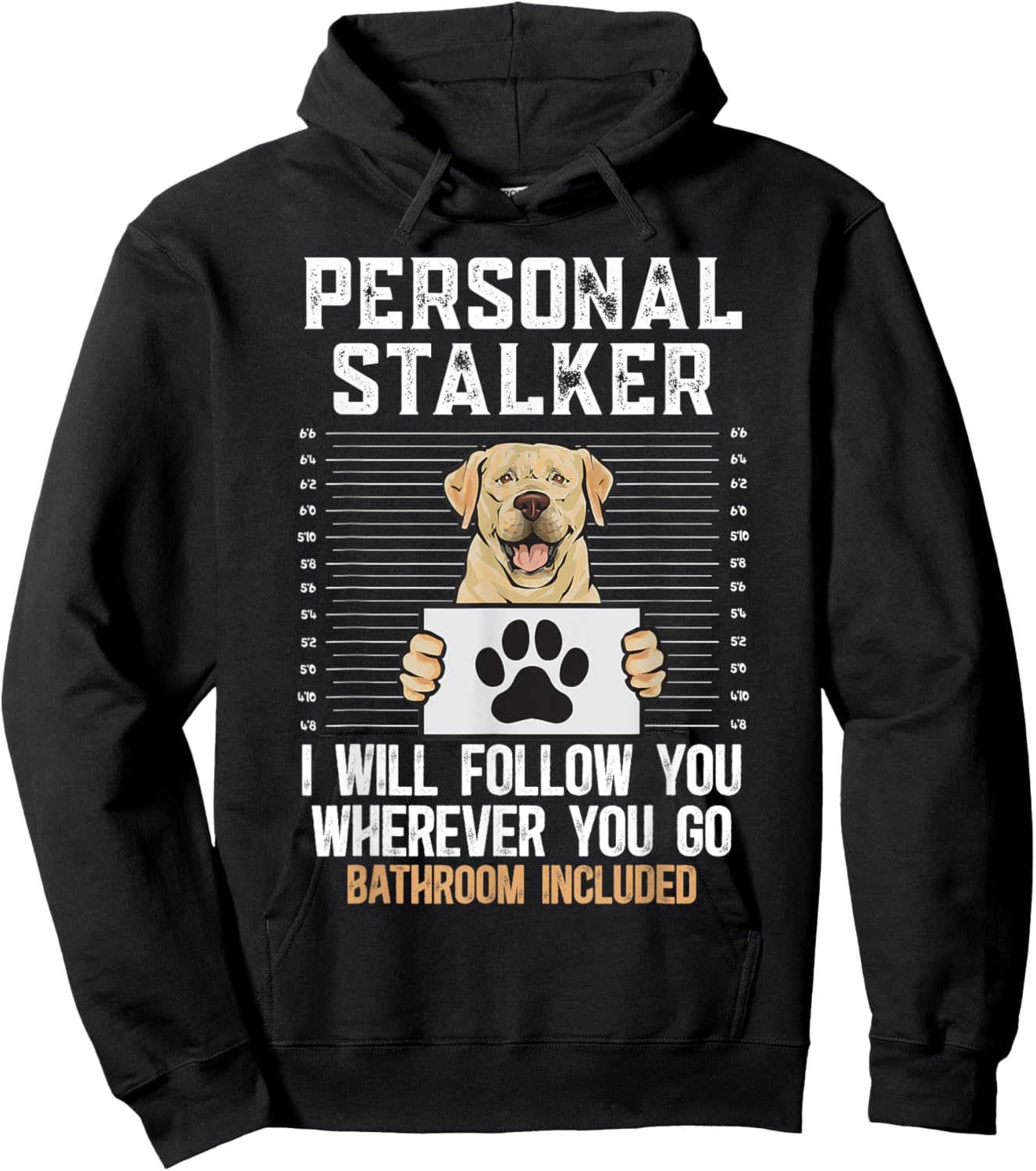 Yellow Labrador Retriever Personal Stalker Yellow Lab Hoodie - Hoodie | Black