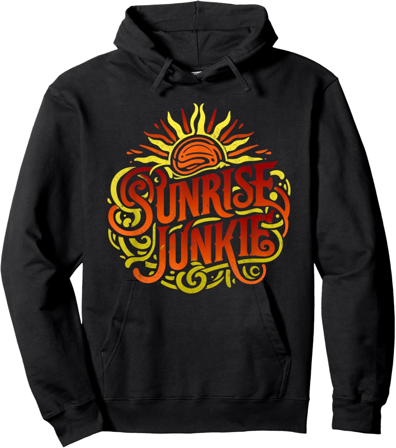 Sunrise Junkie for Early Birds and Morning People Hoodie - Hoodie | Black