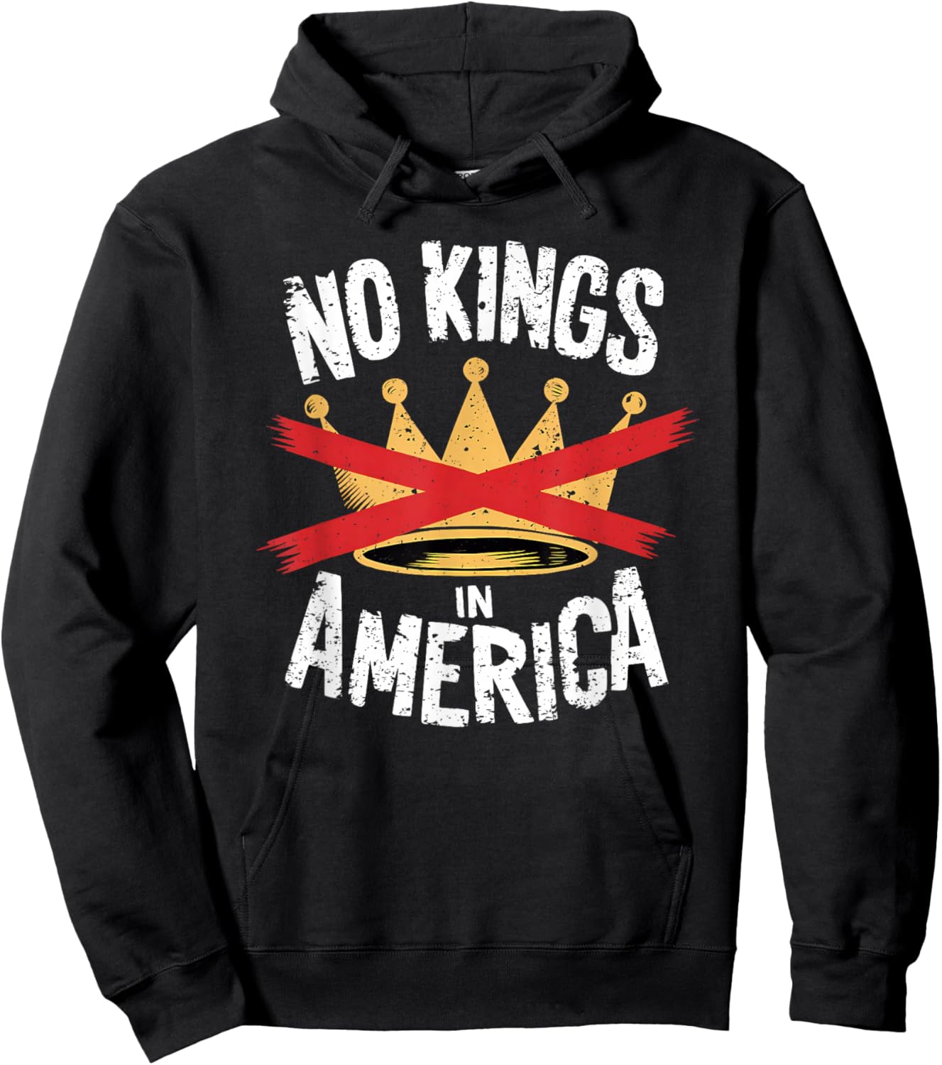 No Kings In America Save Democracy I Dissent Anti Trump Hoodie - Hoodie | Black