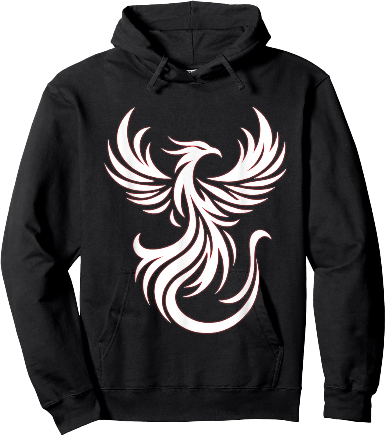 Classic Phoenix Bird Fantasy Phoenix Flame Artwork Firebird Hoodie - Hoodie | Black