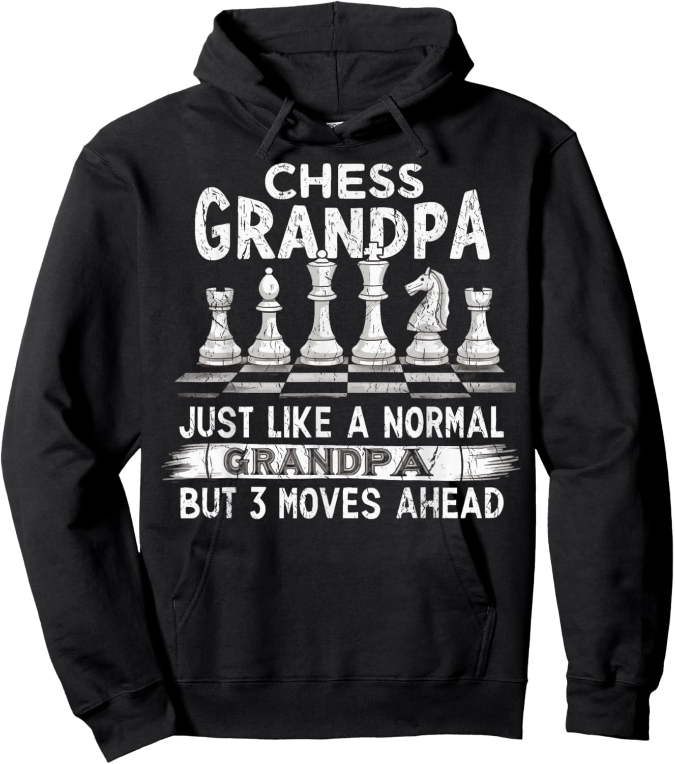 Funny Chess Grandpa Like A Normal Grandpa Chess Hoodie - Hoodie | Black