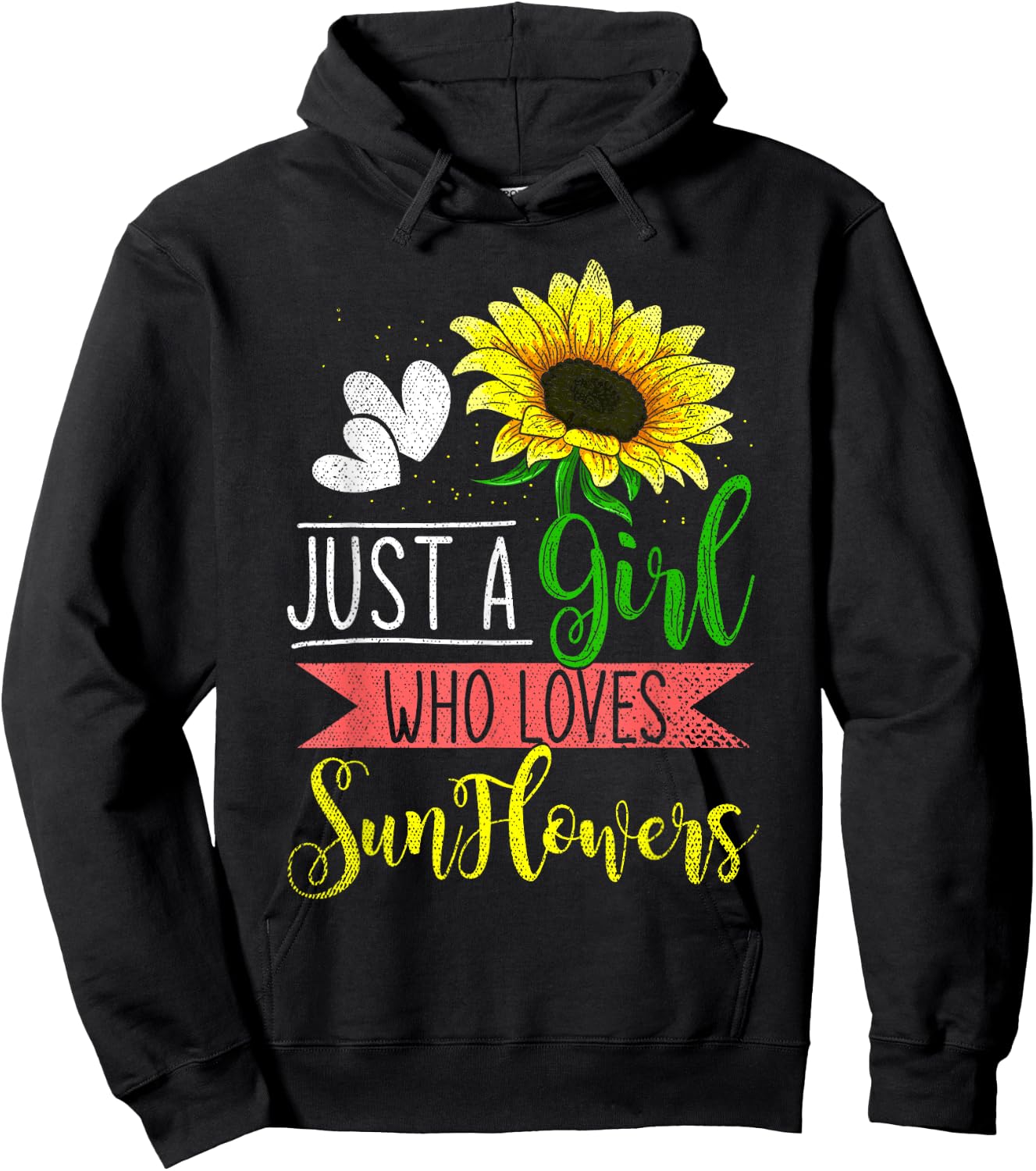 Floral Blossom Women Just A Girl Who Loves Sunflowers Hoodie - Hoodie | Black
