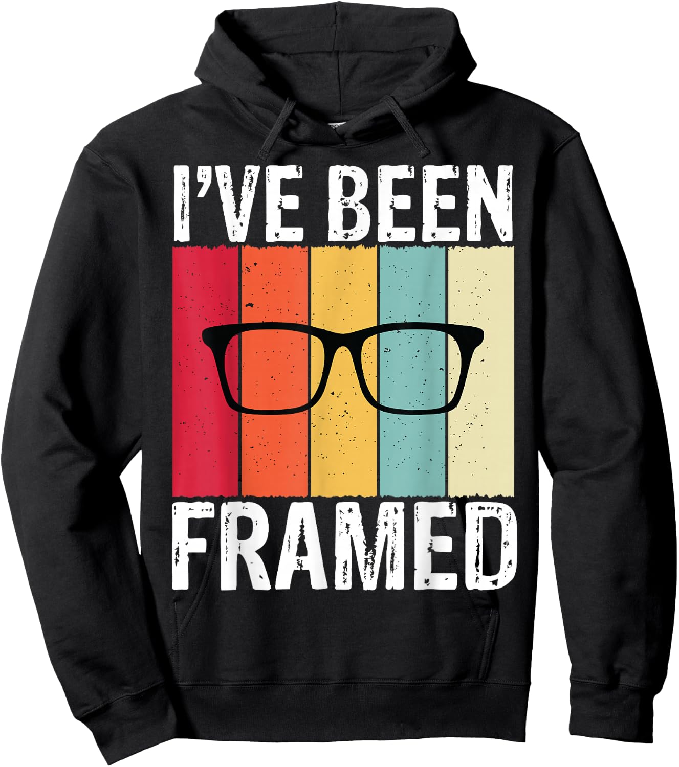 Retro I've Been Framed Funny Optometrist Optometry Optician Hoodie - Hoodie | Black