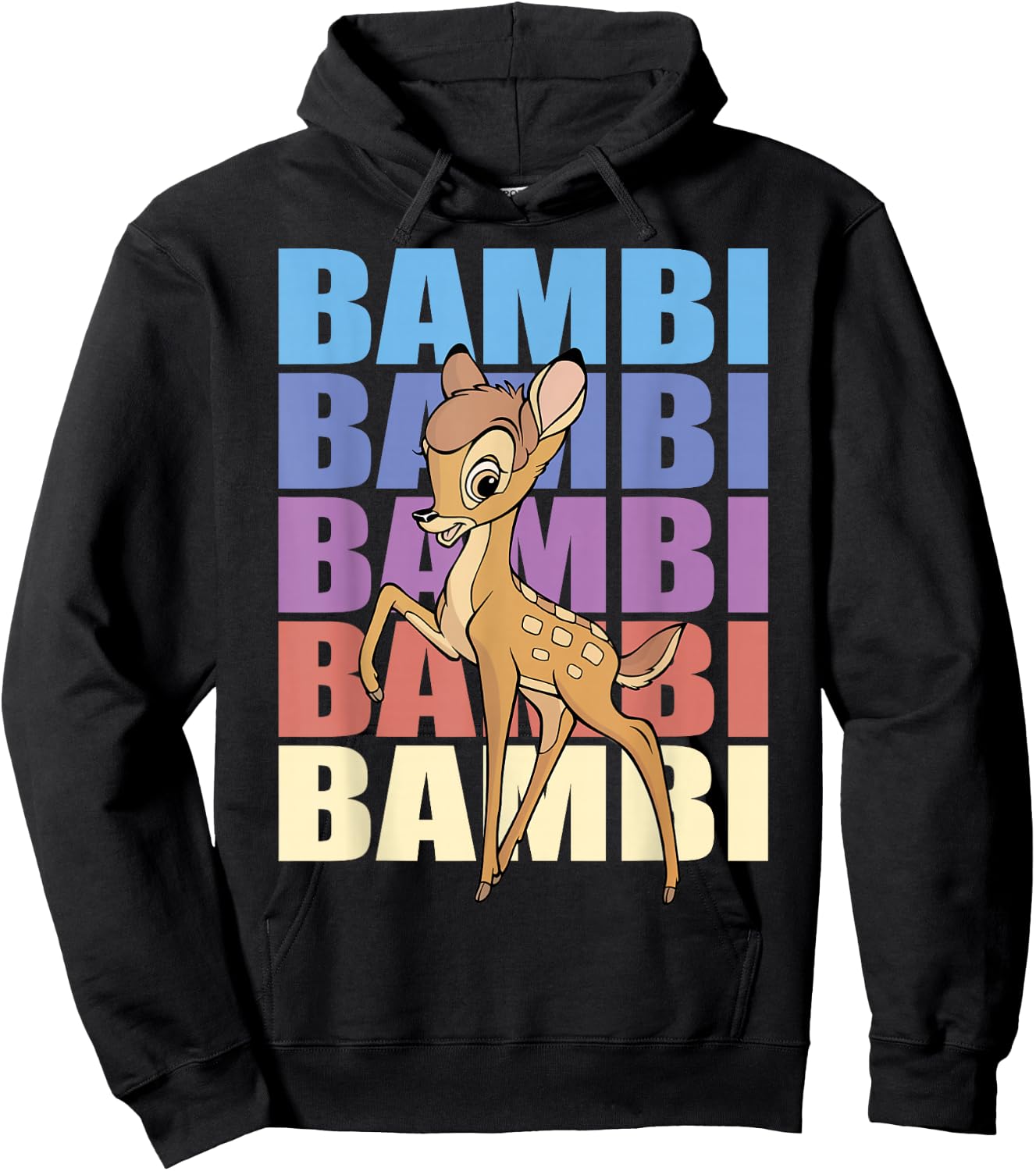 Disney Bambi Name Stack Portrait Hoodie - Hoodie | Black