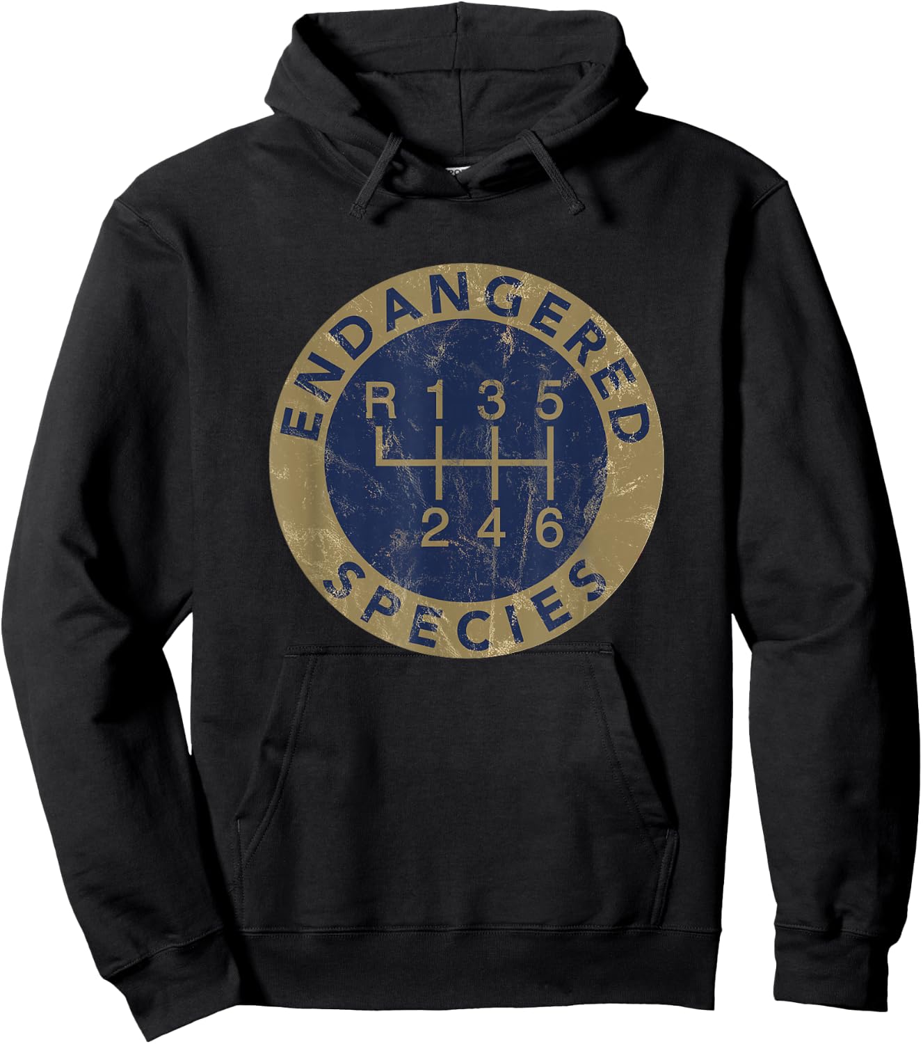 Endangered Species Stick Shift Manual Transmission Drivers Hoodie - Hoodie | Black