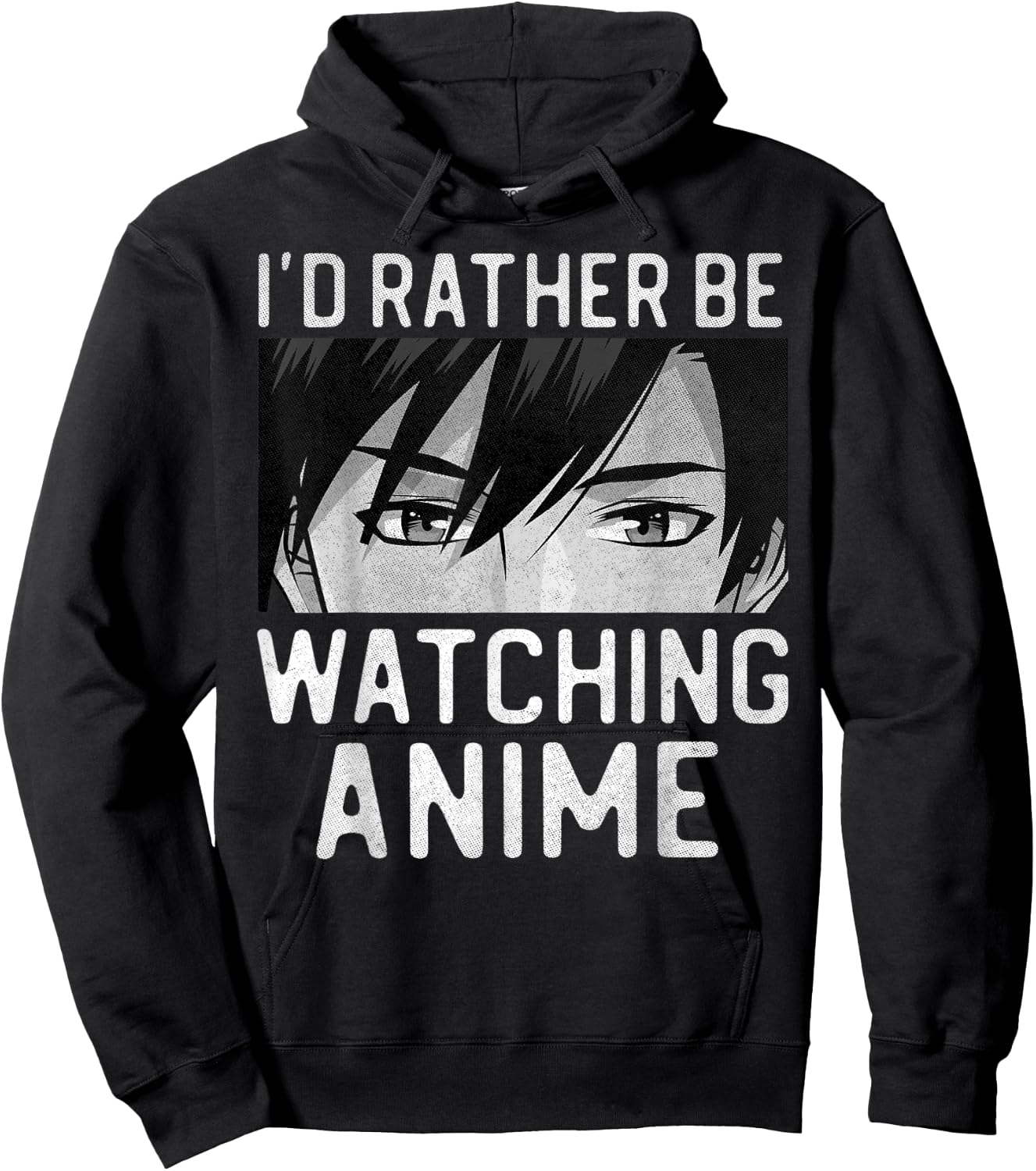 I'd Rather Be Watching Anime Manga Lover Gifts Kawaii Otaku Hoodie - Hoodie | Black