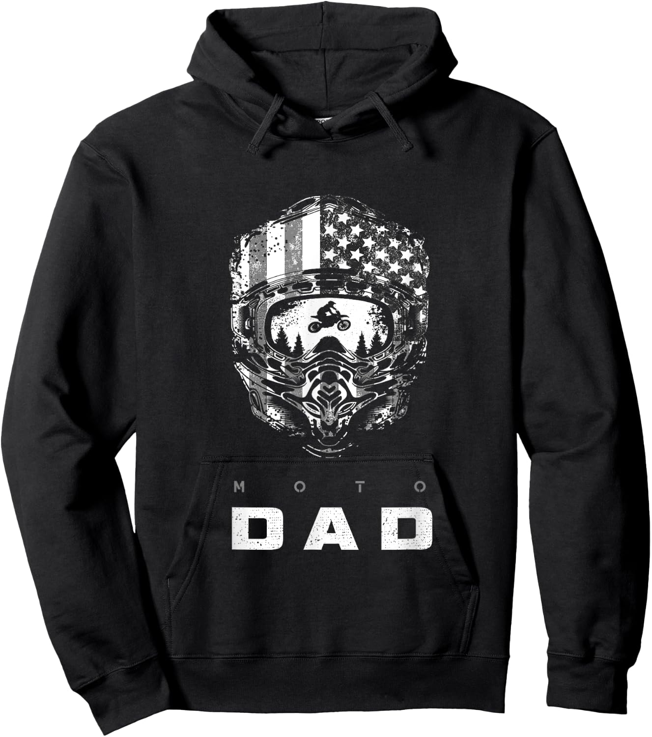 American Motocross Dad Dirt Bike Apparel - Motocross Hoodie - Hoodie | Black