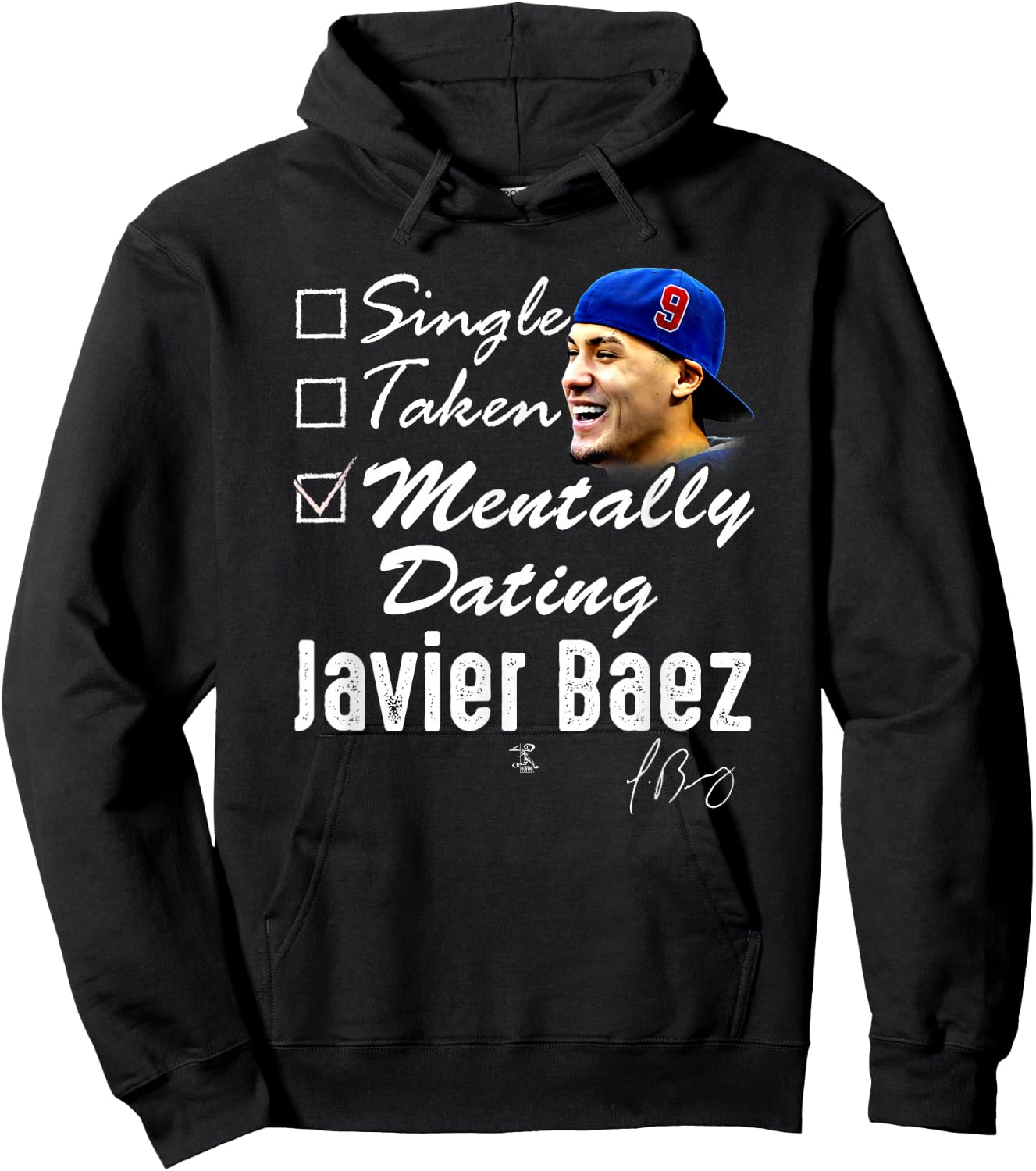 Javier Baez Mentally Dating - Apparel Hoodie - Hoodie | Black