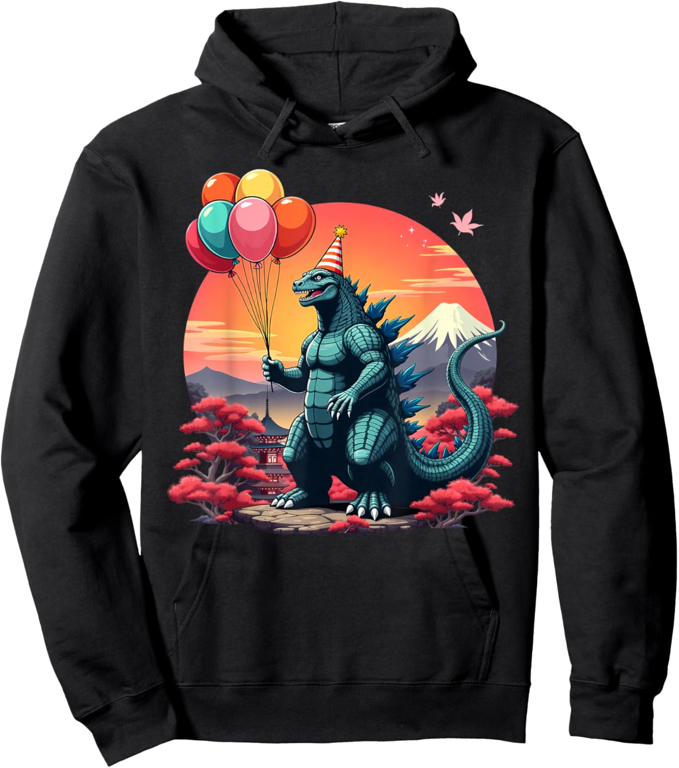 Kaiju Birthday Party Japan Monster Movie Bday Decorations Hoodie - Hoodie | Black