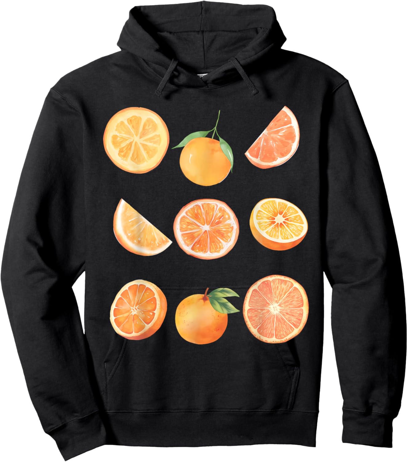 Vintage Graphic Fruit Orange Aesthetic Boho Juicy Men Women Hoodie - Hoodie | Black