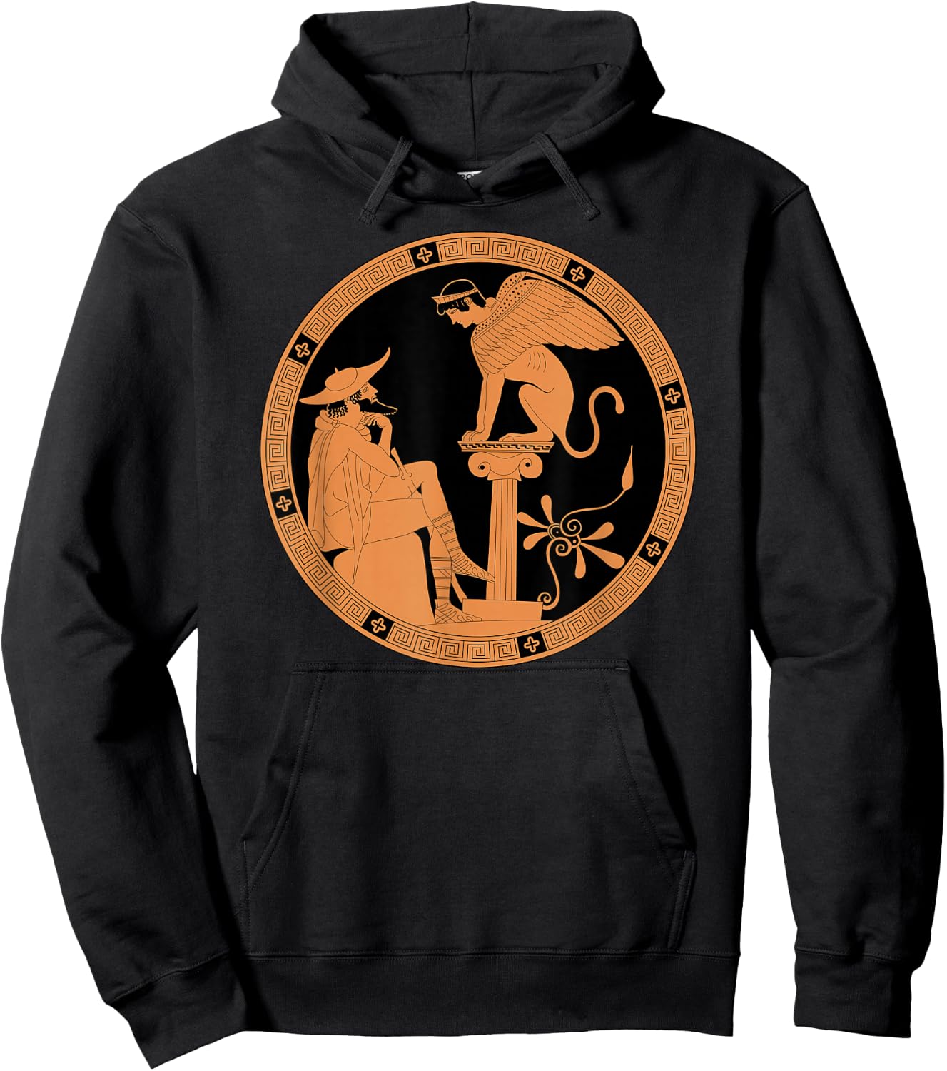 Oedipus and the Sphinx of Thebes Hoodie - Hoodie | Black