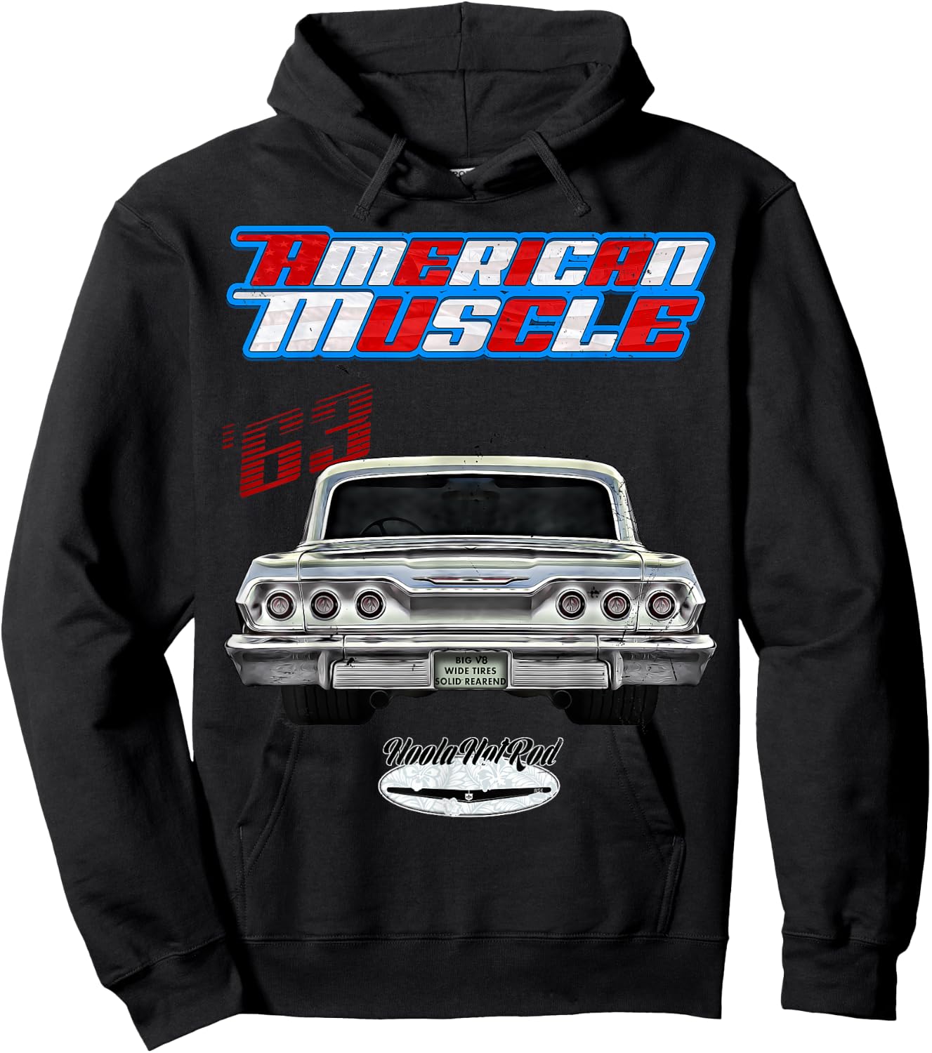1963,63,Hotrod,Impala,Biscayne,Del Ray,Delray,Muscle Car,USA Hoodie - Hoodie | Black