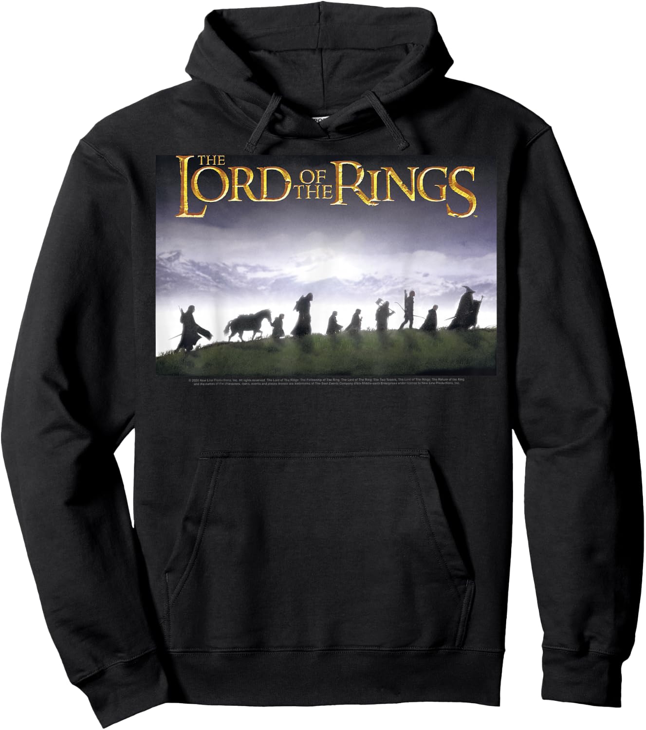 The Lord of The Rings Fellowship Poster Hoodie - Hoodie | Black