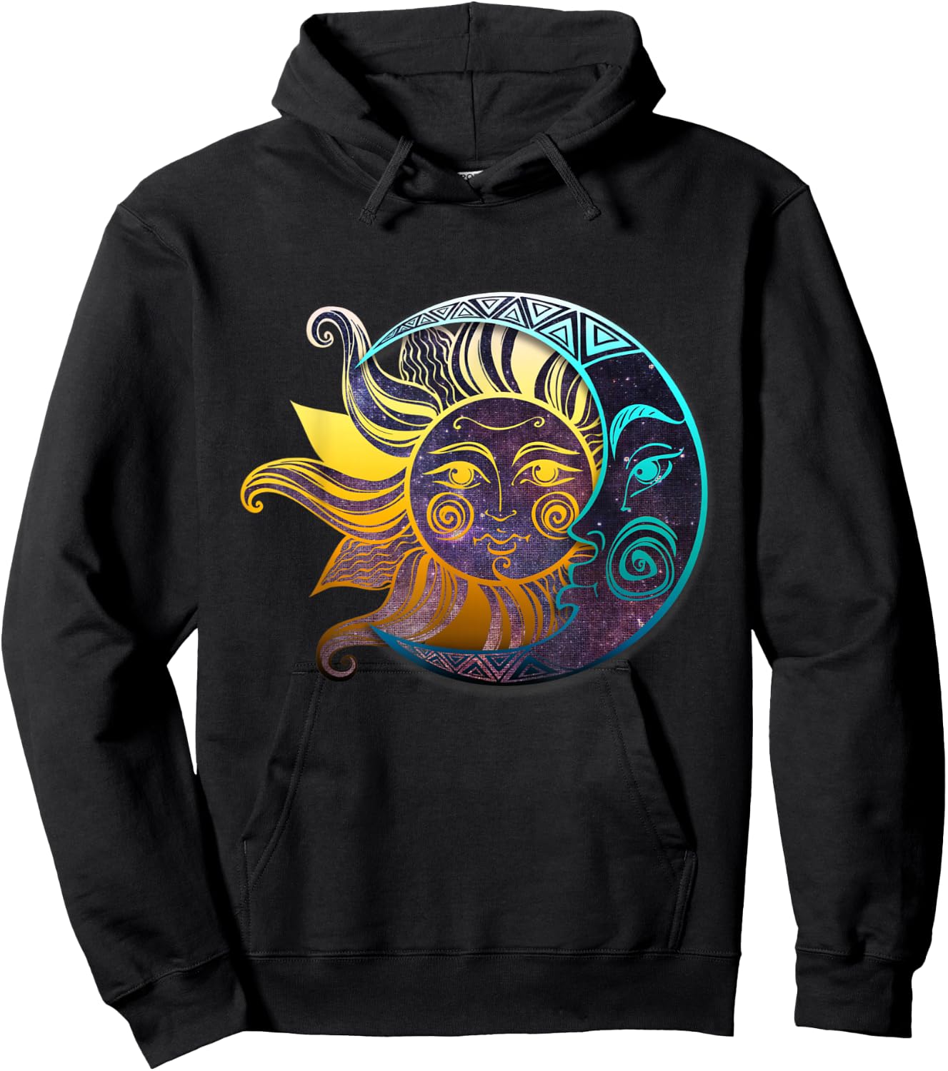 Live By The Sun Love By The Moon Spirituality Gift Bohemian Hoodie - Hoodie | Black