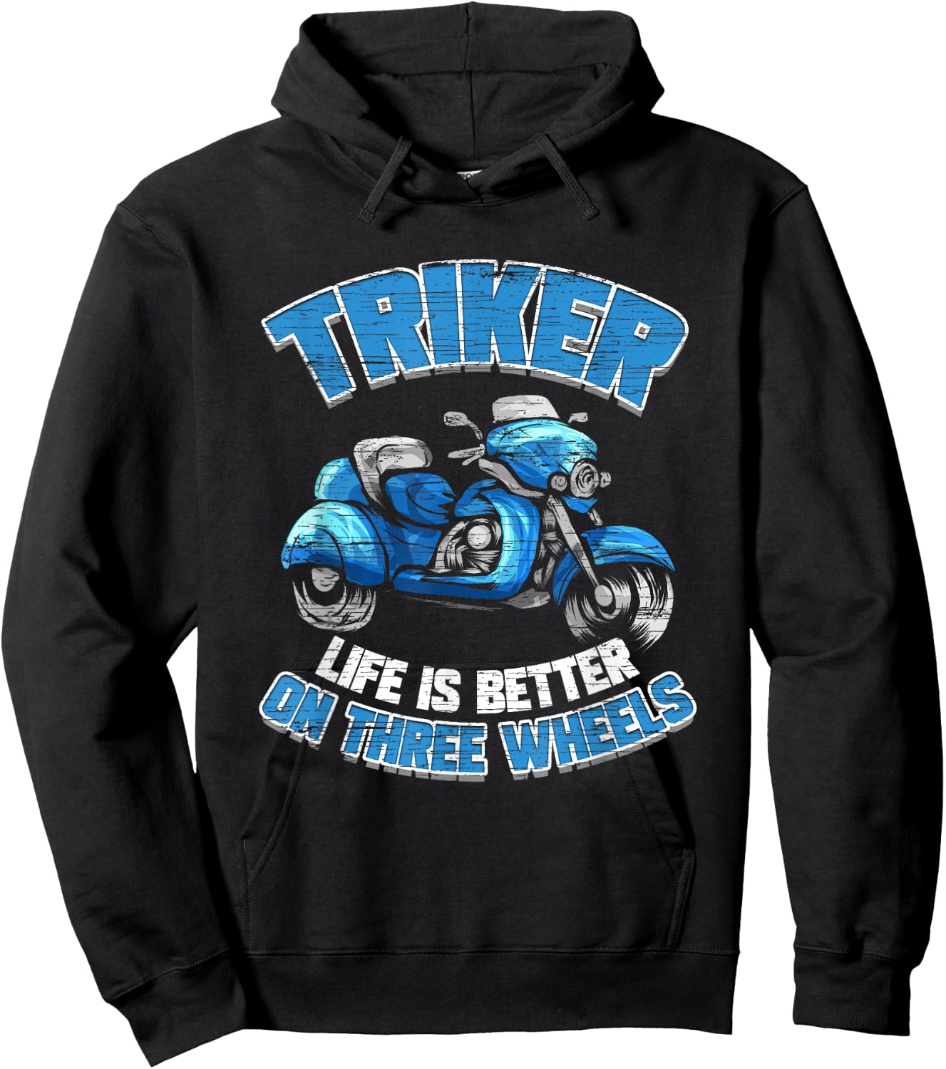 Triker Motorcycle Trike Motortrike Three Wheeler Biker Gift Hoodie - Hoodie | Black