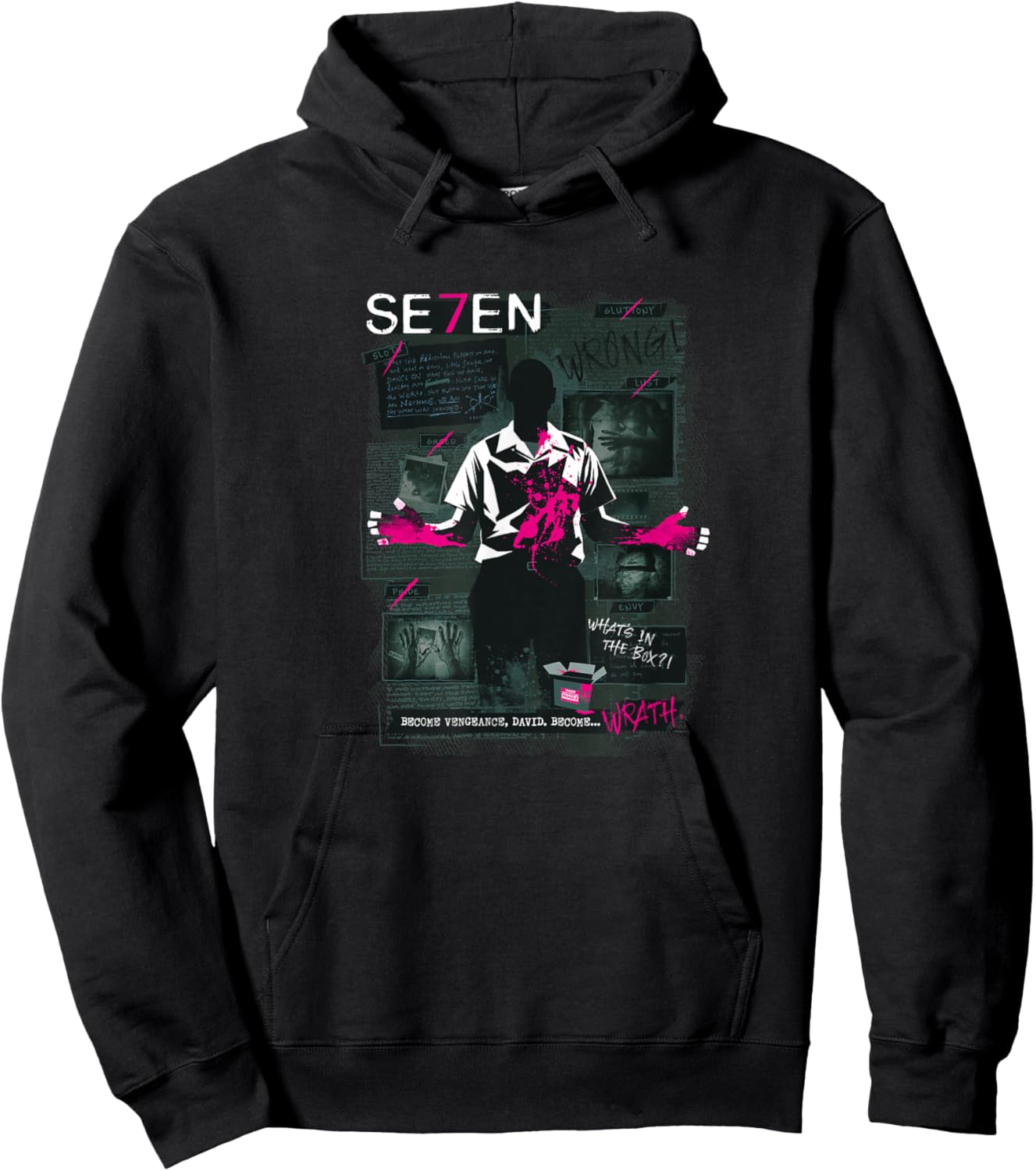 WB100 Se7en Wrath Bloody Hands Comic Graphic Cover Hoodie - Hoodie | Black