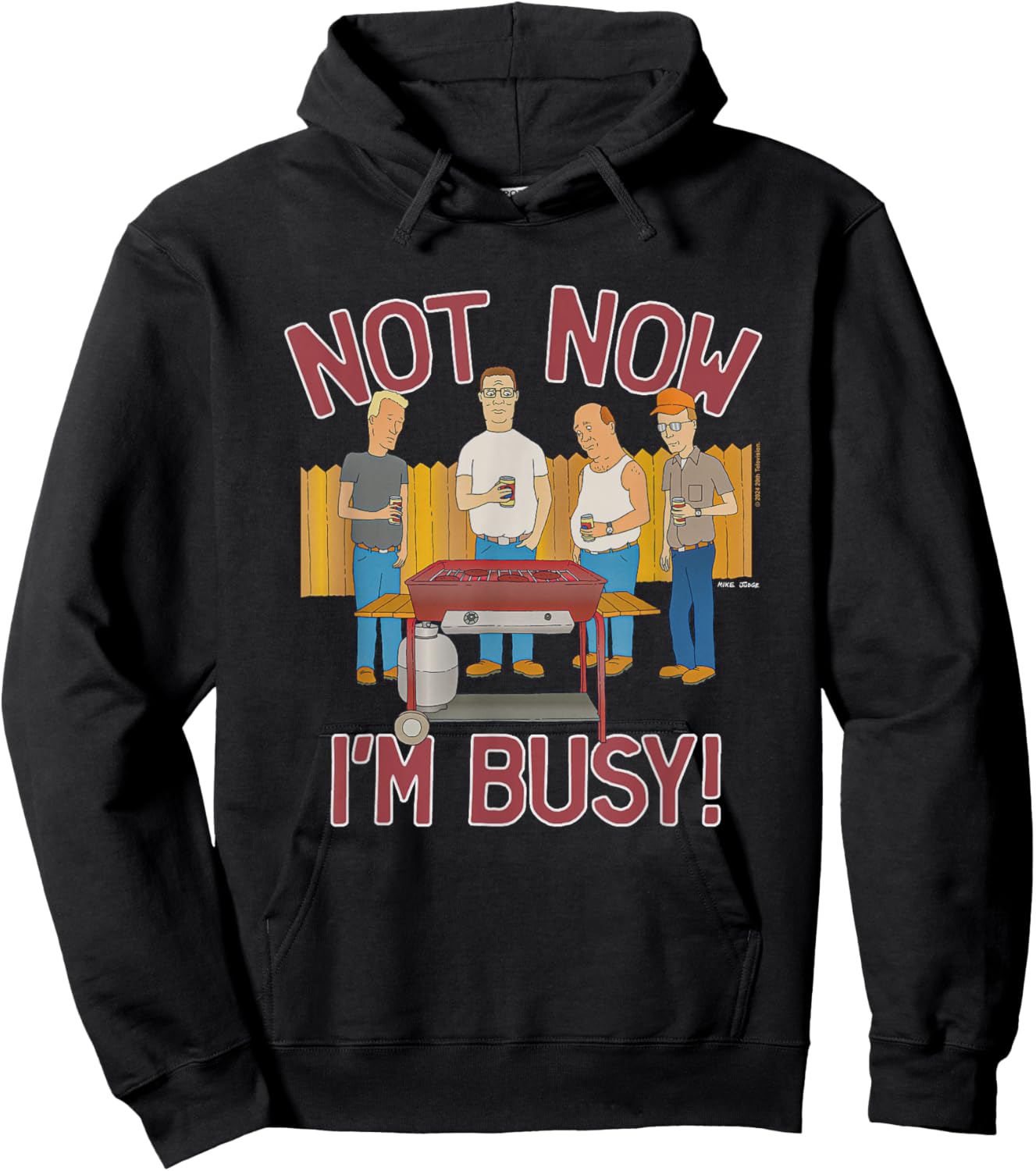 King Of The Hill Iconic Characters Not Now I'm Busy! Poster Hoodie - Hoodie | Black