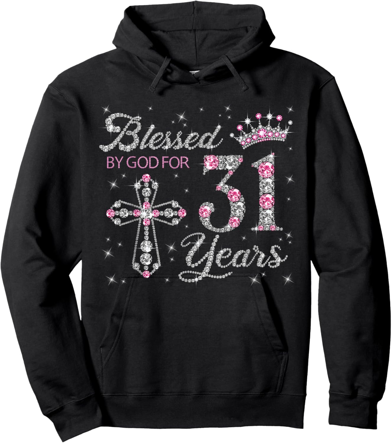 Blessed by God For 31 Years Old 31st Birthday Gift Hoodie - Hoodie | Black