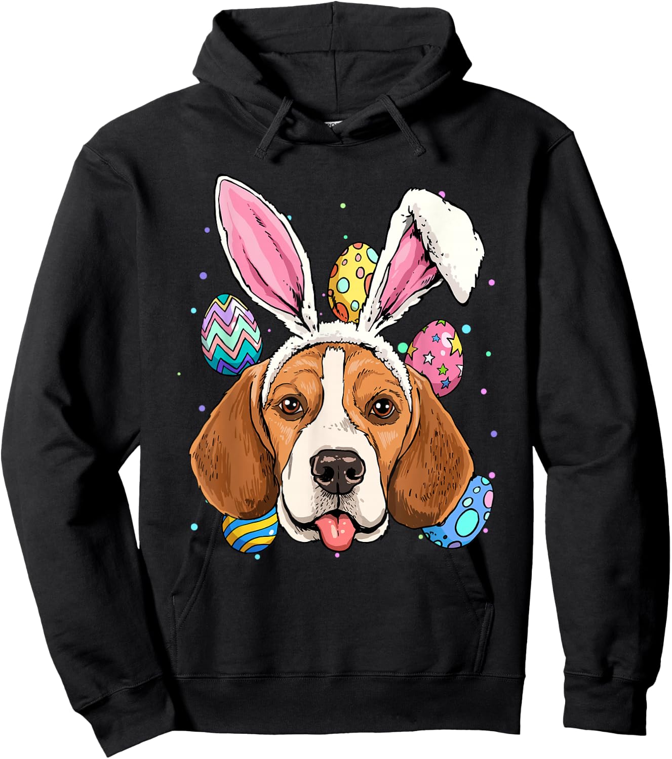 Easter Bunny Beagle Dog Kids Men Women Hoodie - Hoodie | Black