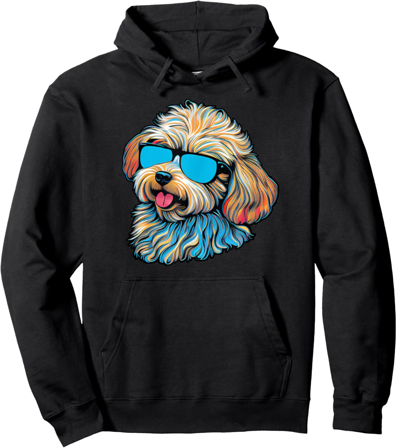 Dad Mom Cool Dog Sunglasses - Maltipoo Men Women Hoodie - Hoodie | Black