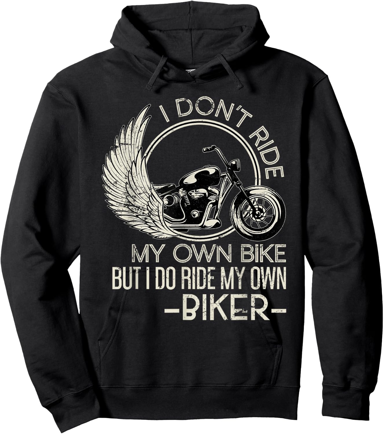 Ich reite meinen eigenen Biker Funny Motorcyclist Hoodie - Hoodie | Black