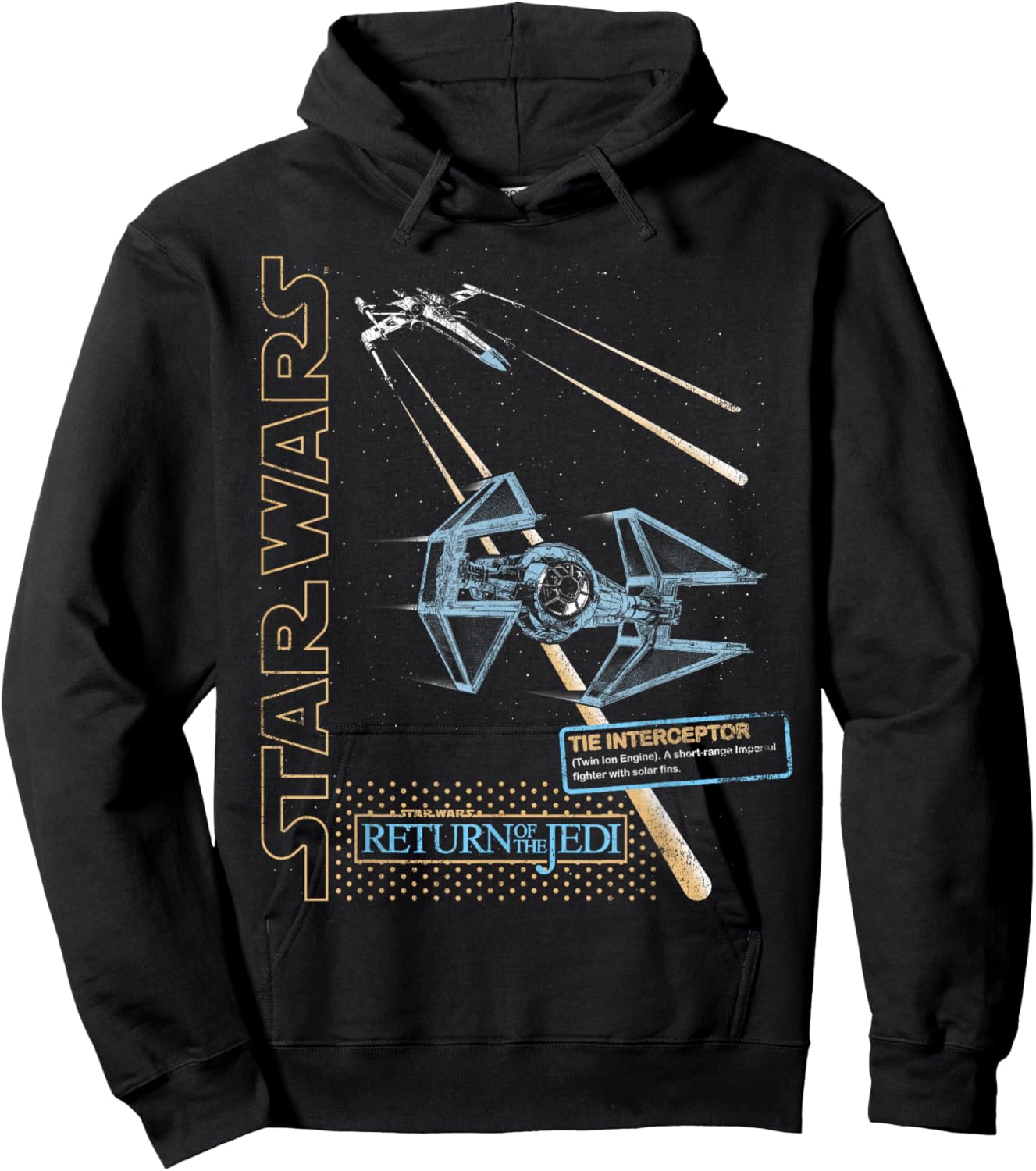 Star Wars Return Of The Jedi TIE Fighter Interception Hoodie - Hoodie | Black