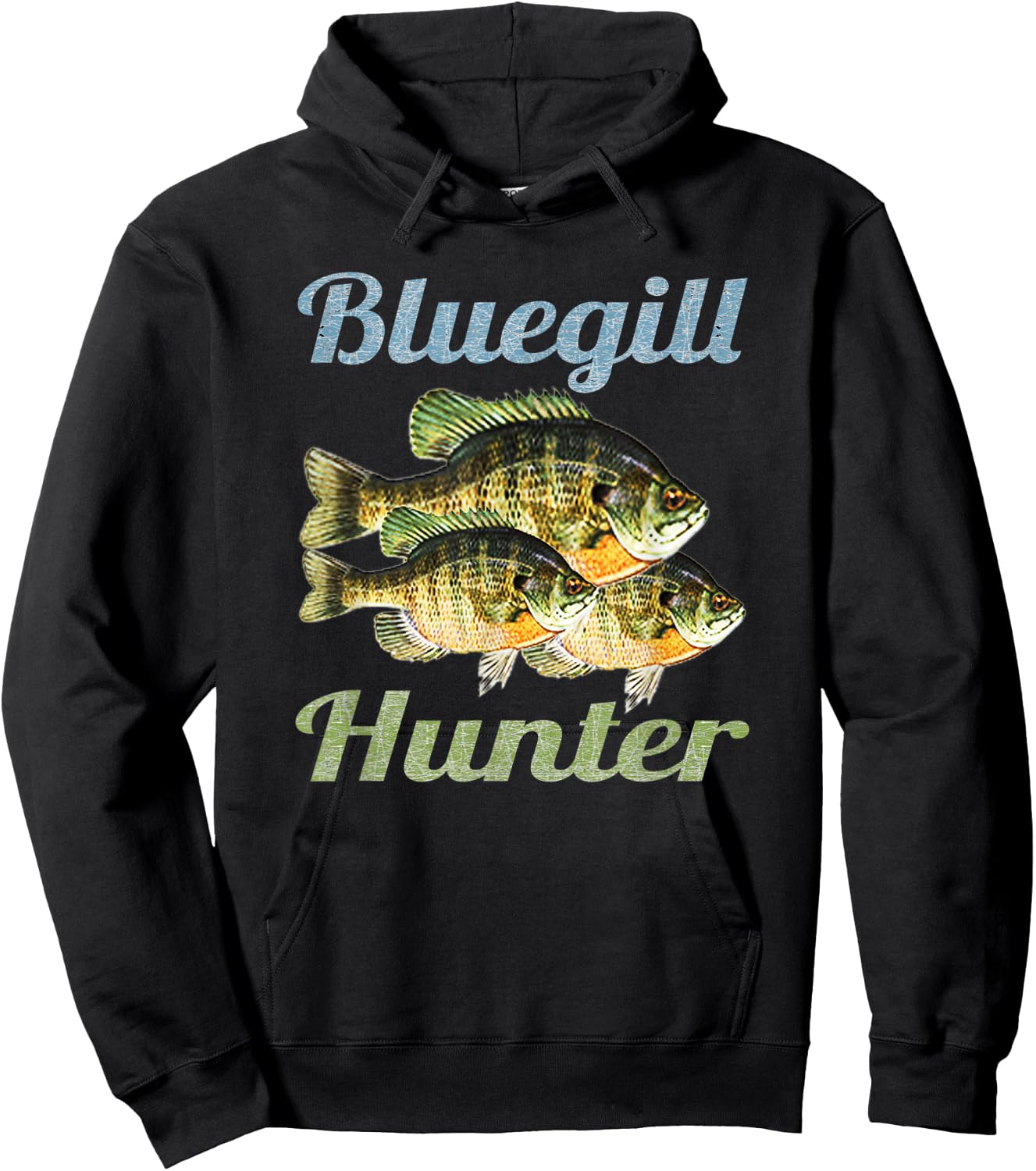 Bluegill Hunter Fishing Dad Fisherman Boy Freshwater Fish Hoodie - Hoodie | Black