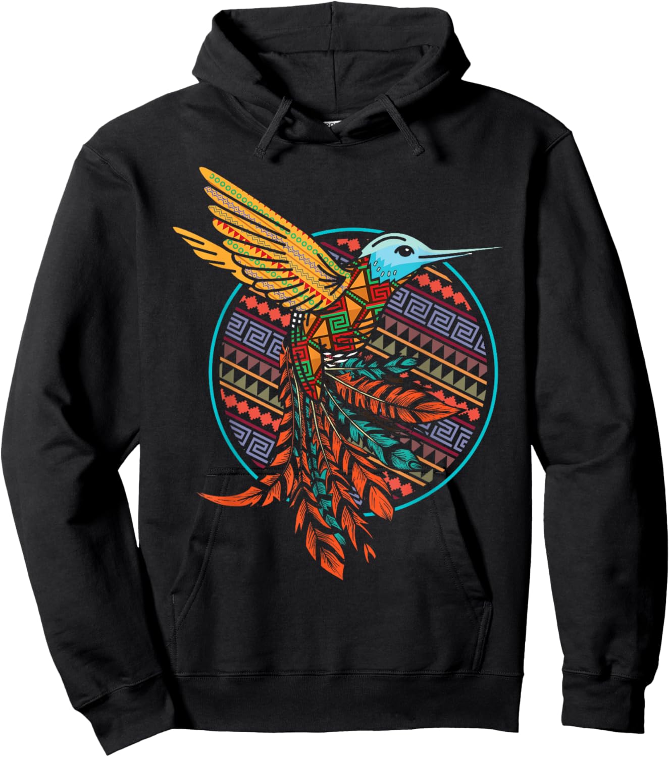 InGENIUS Native American Indian Day Shirts & Gifts Hummingbird Tribal Art Native American Indian Indigenous Hoodie - Hoodie | Black