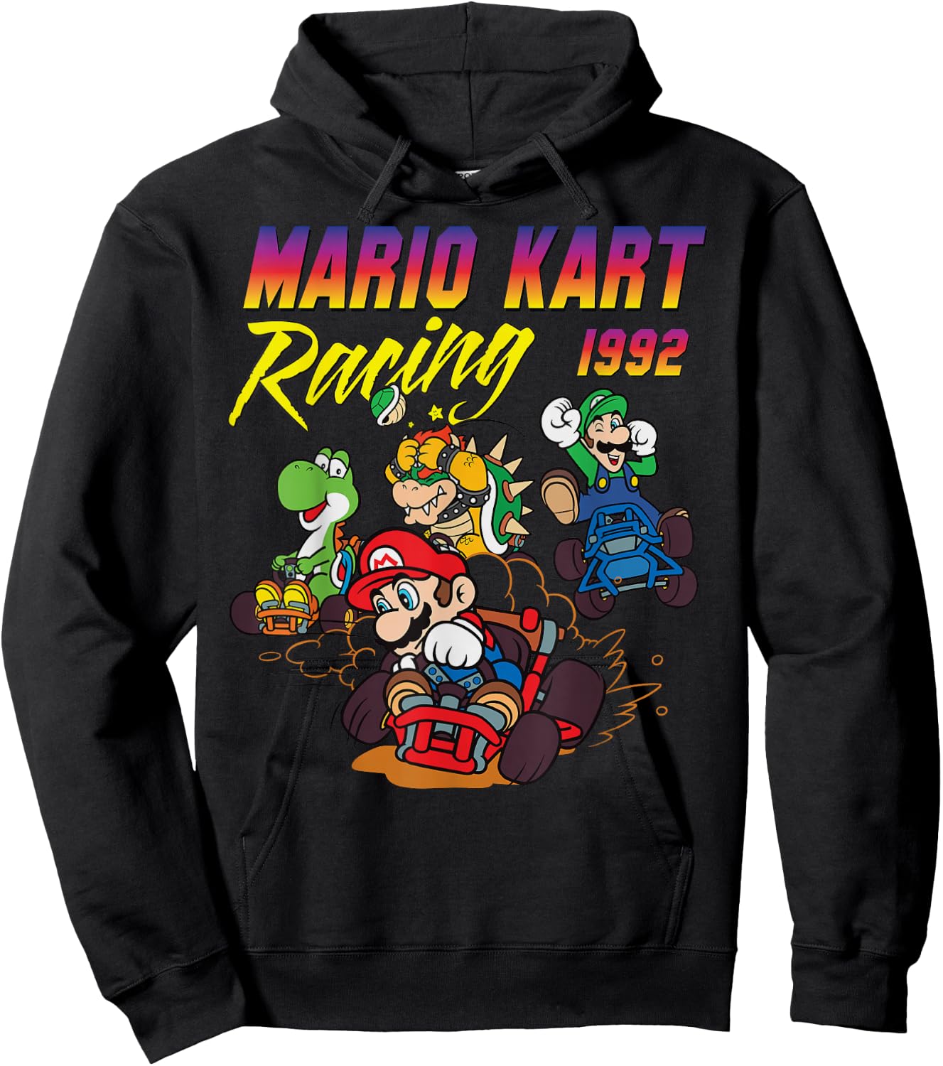Mario Kart Racing 1992 Group Shot Hoodie - Hoodie | Black