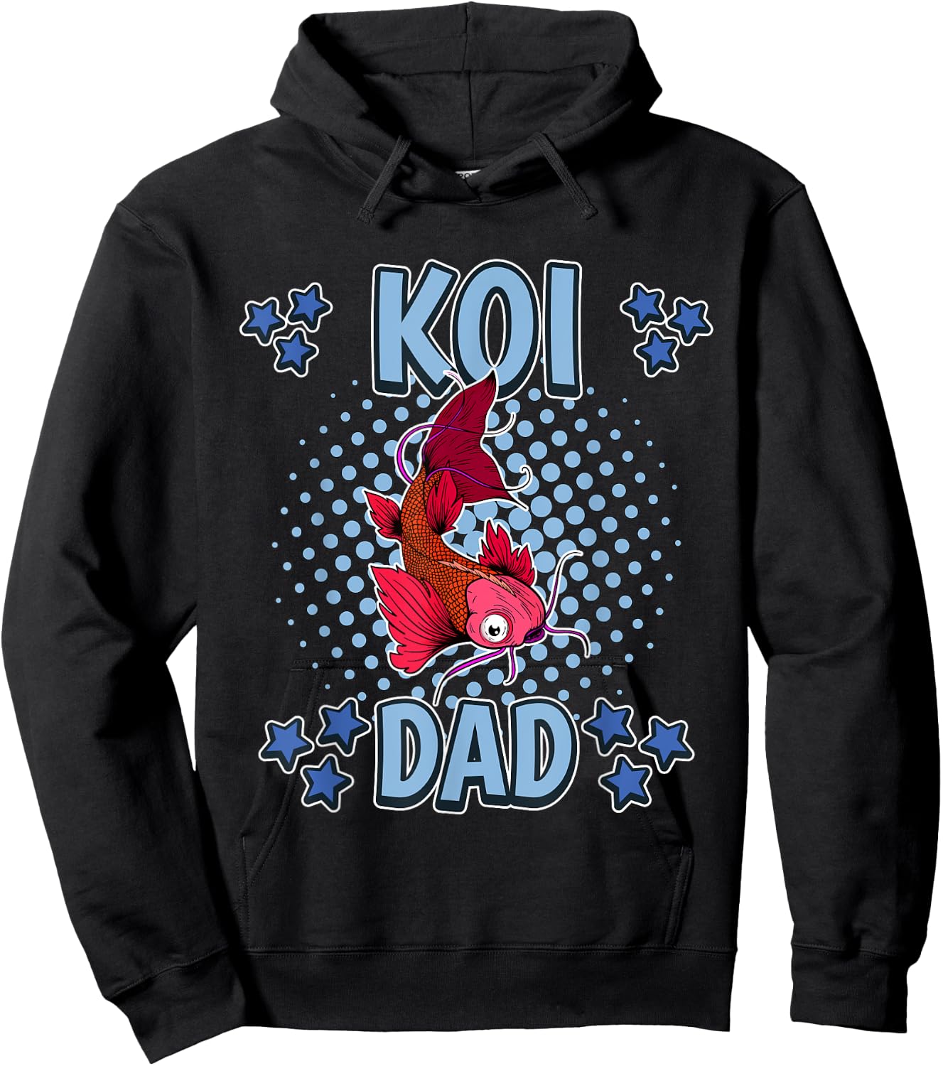 Koi Dad Daddy Father's Day Fish Koi Hoodie - Hoodie | Black