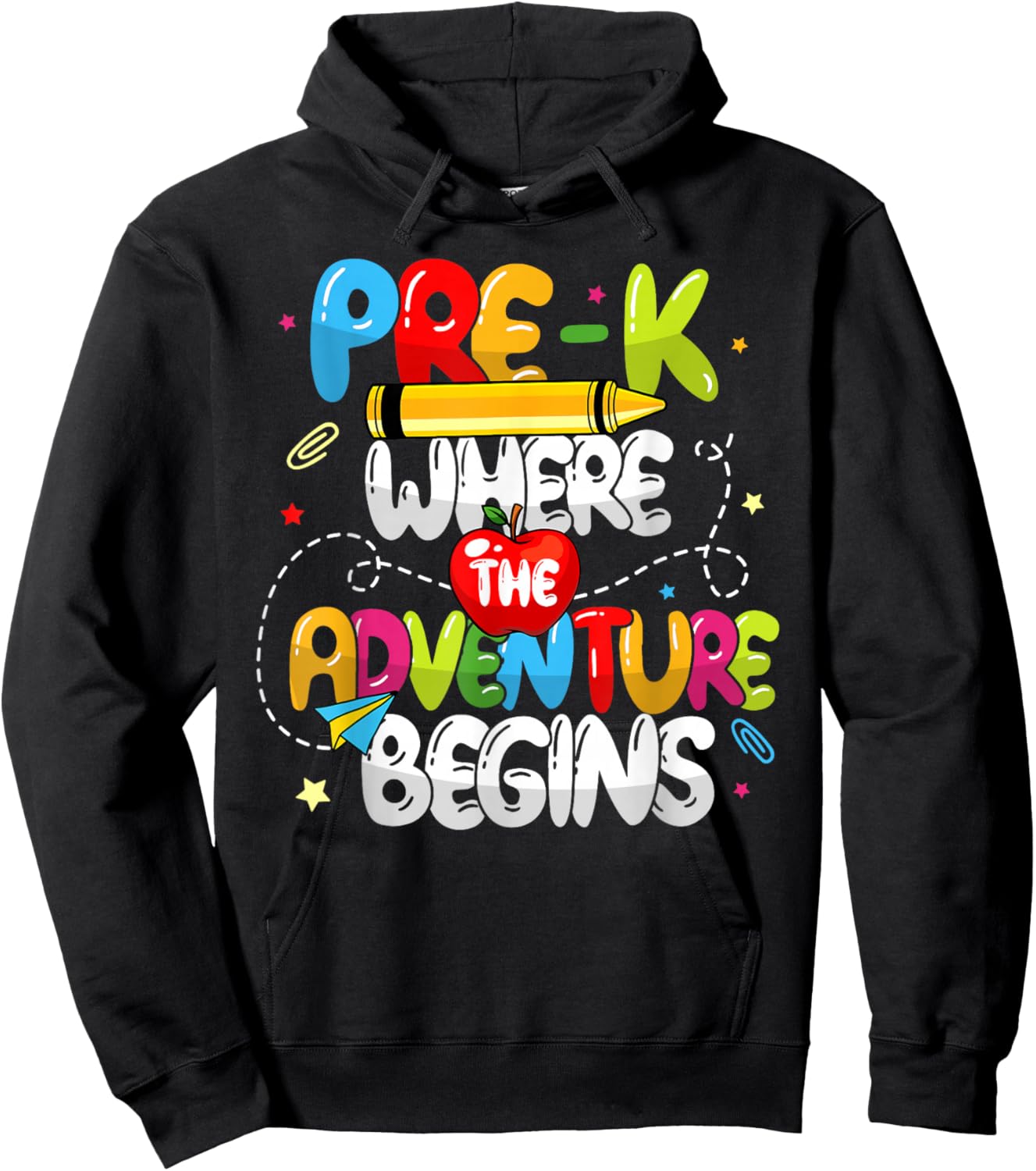 Pre-K Where The Adventure Begins Back To School Teacher Women Kids Hoodie - Hoodie | Black