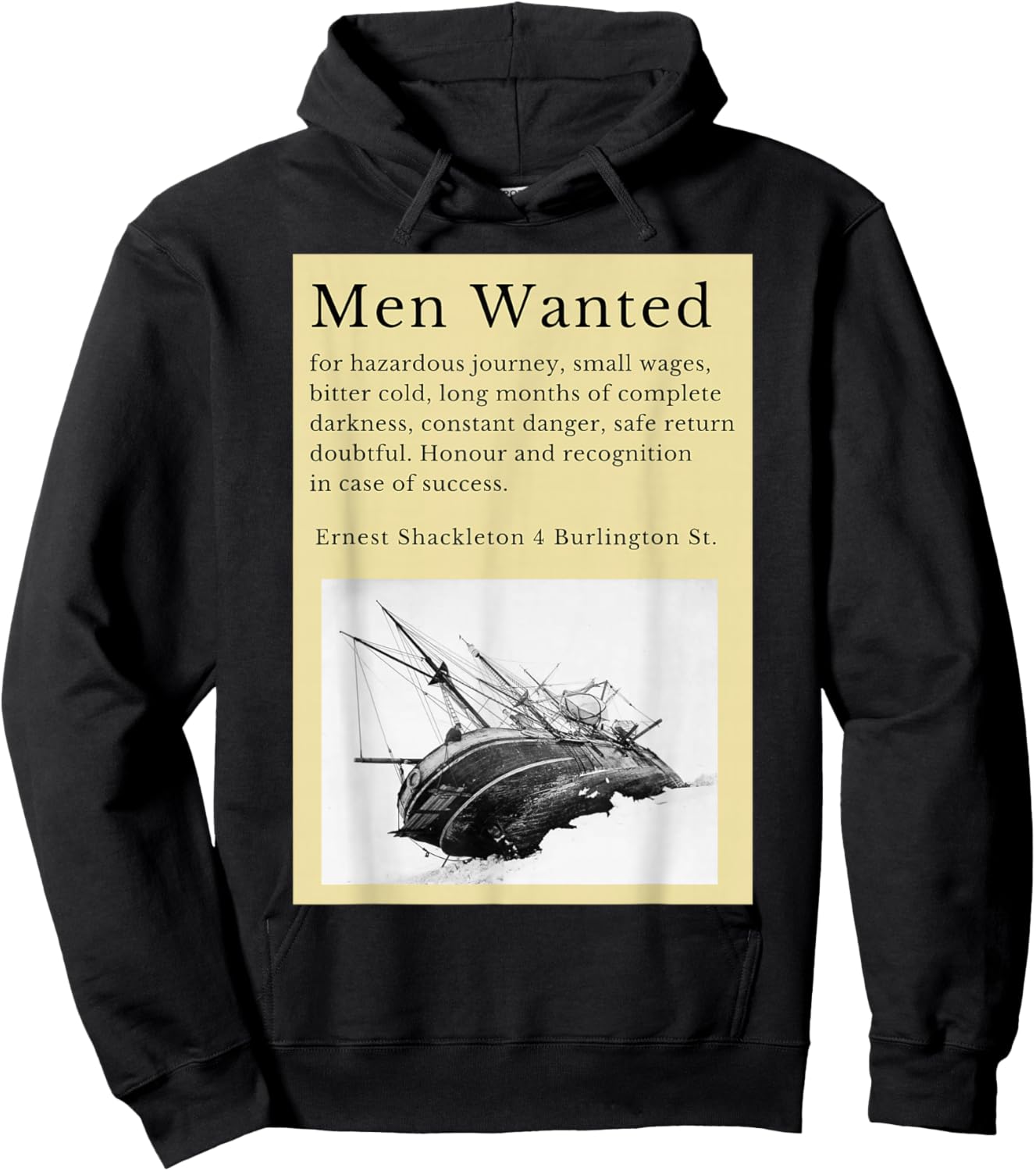 Ernest Shackleton expedition to Antarctica in the Endurance Hoodie - Hoodie | Black