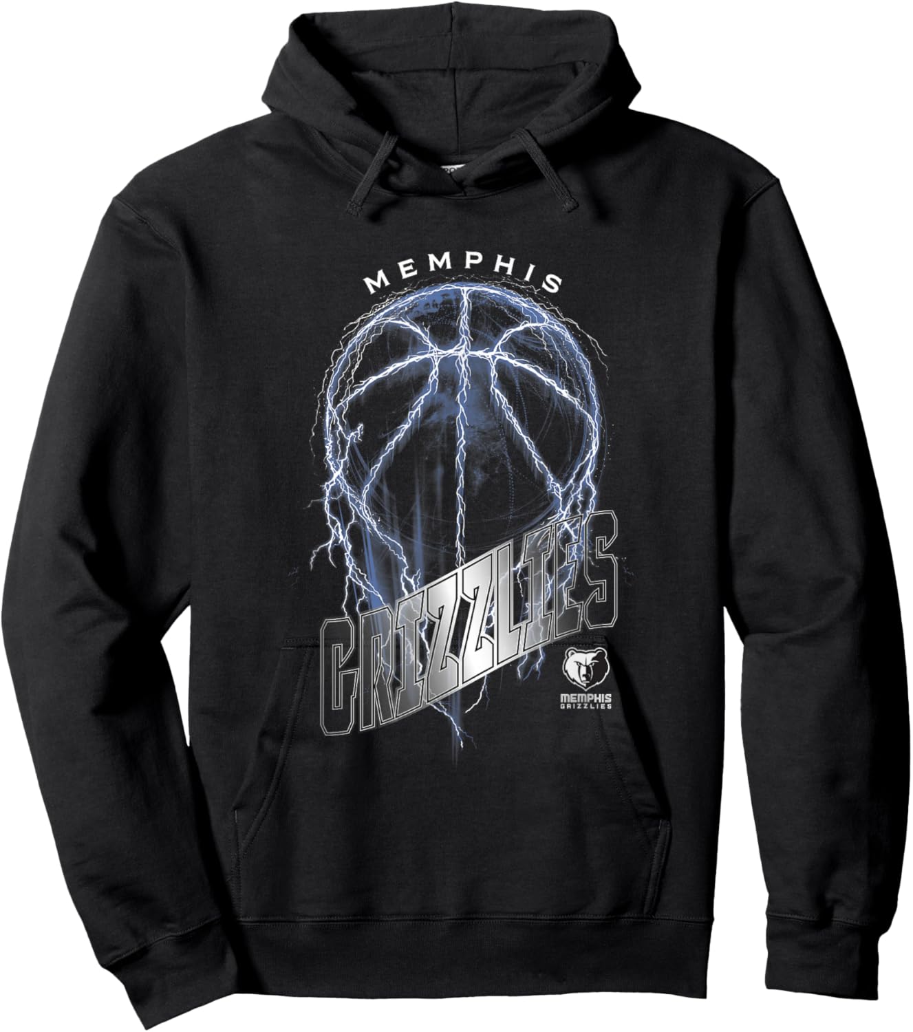 NBA Memphis Grizzlies Lightning Bolt Basketball Logo Hoodie - Hoodie | Black