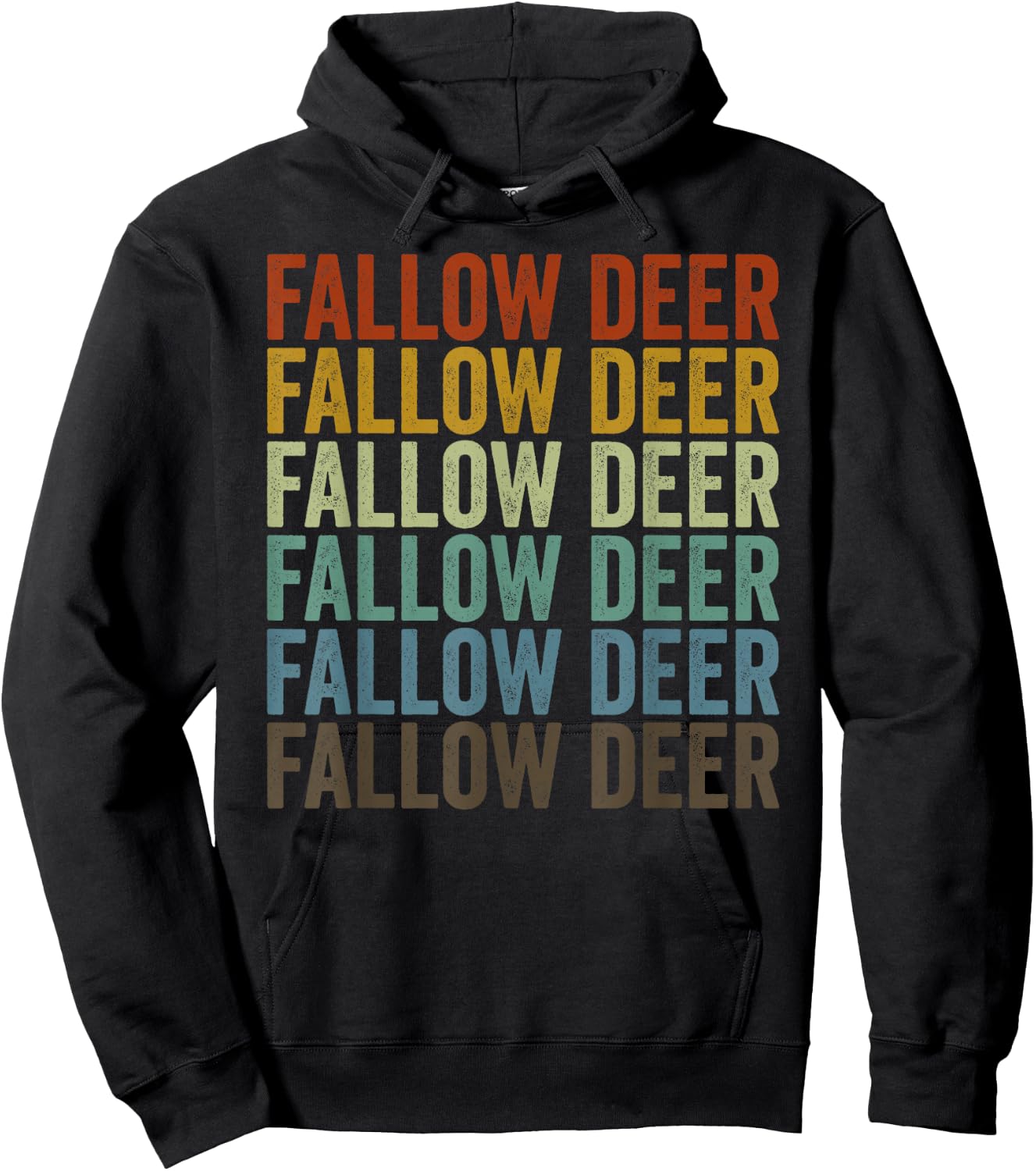Fallow Deer Retro Hoodie - Hoodie | Black