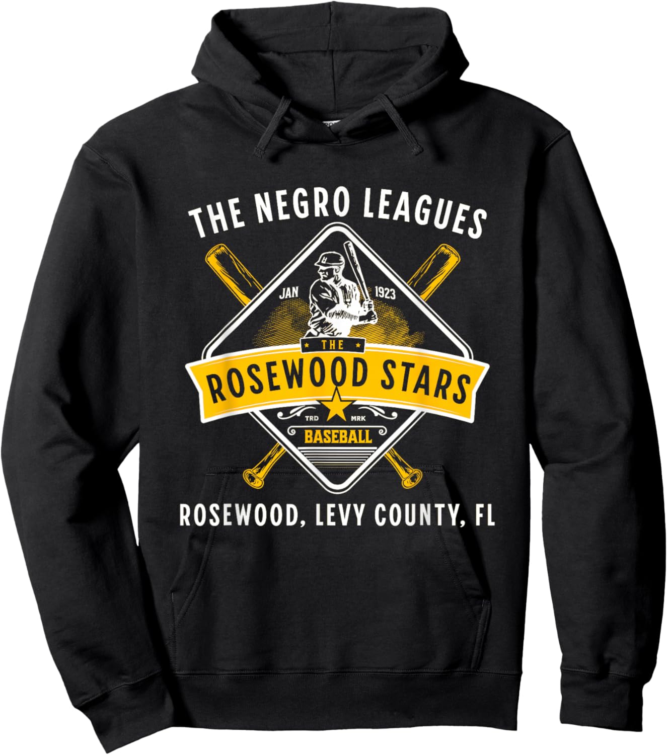 Vintage Rosewood Stars 1923 Baseball Team Negro League FL Hoodie - Hoodie | Black