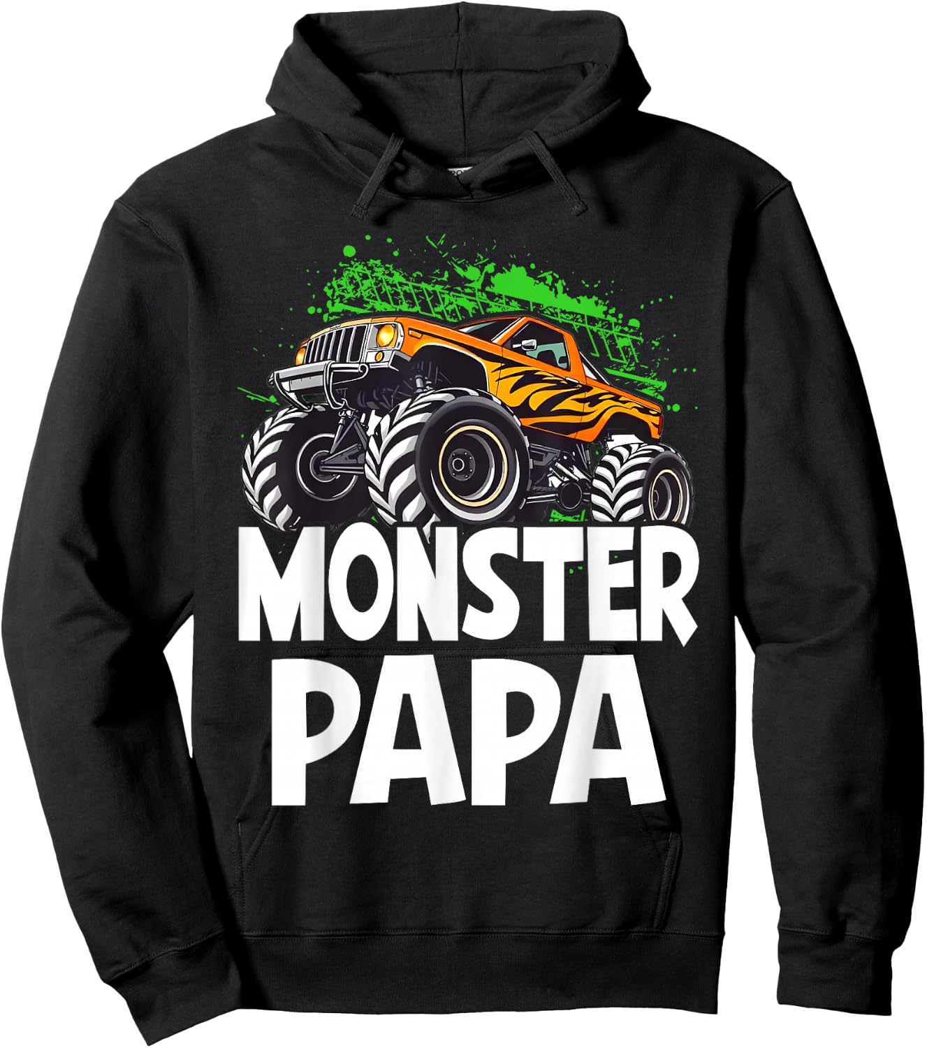 Monster Truck Papa Family Matching Monster Truck Lovers Hoodie - Hoodie | Black
