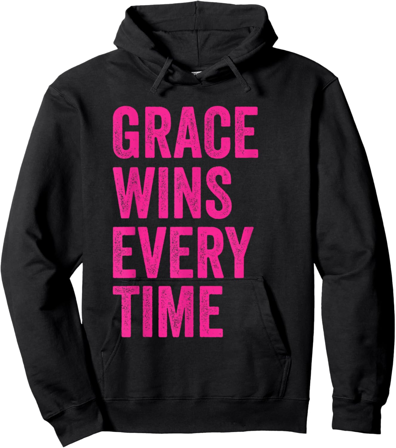 Grace Wins Every Time Hoodie - Hoodie | Black