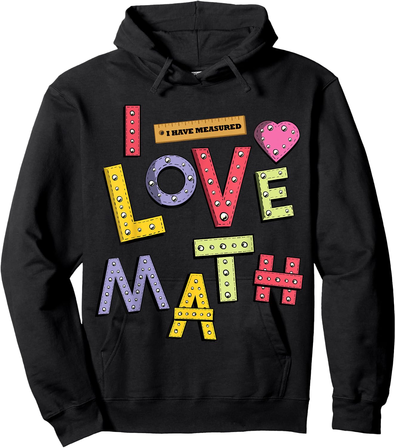 Funny Mathematician Gifts Teacher Kids Physicist I Love Math Hoodie - Hoodie | Black