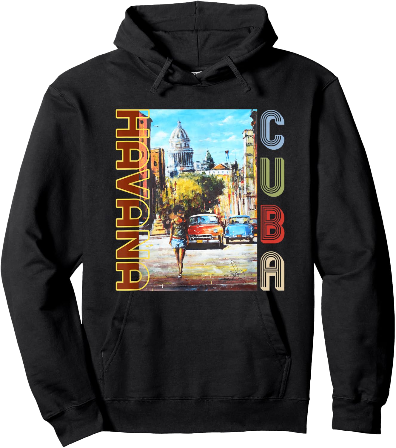 Havana Cuba Fine Art - National Capital Hoodie - Hoodie | Black