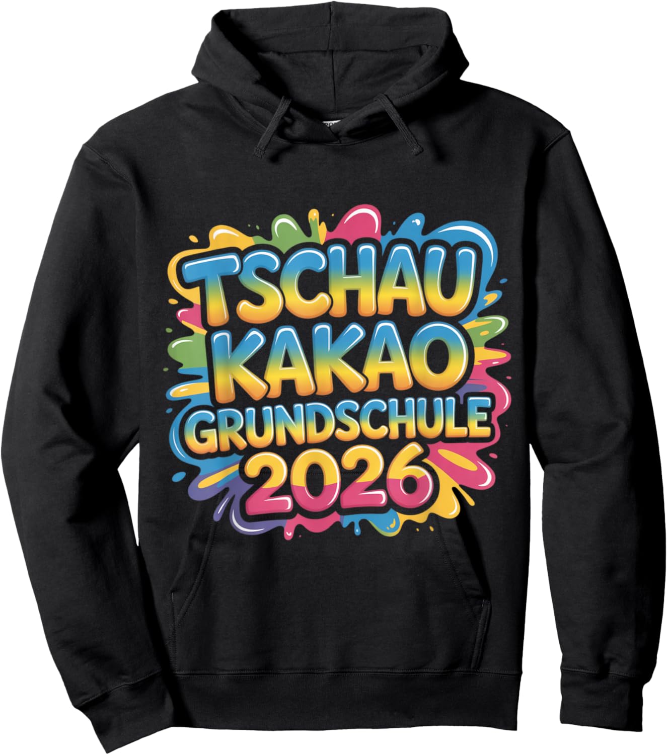 Tschau Kakao Grundschule 2026 Bunter Schulabschluss Hoodie - Hoodie | Black