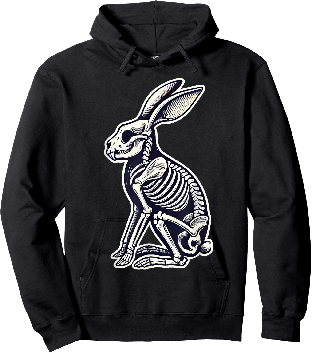Rabbit Bunny Skeleton Halloween Hoodie - Hoodie | Black
