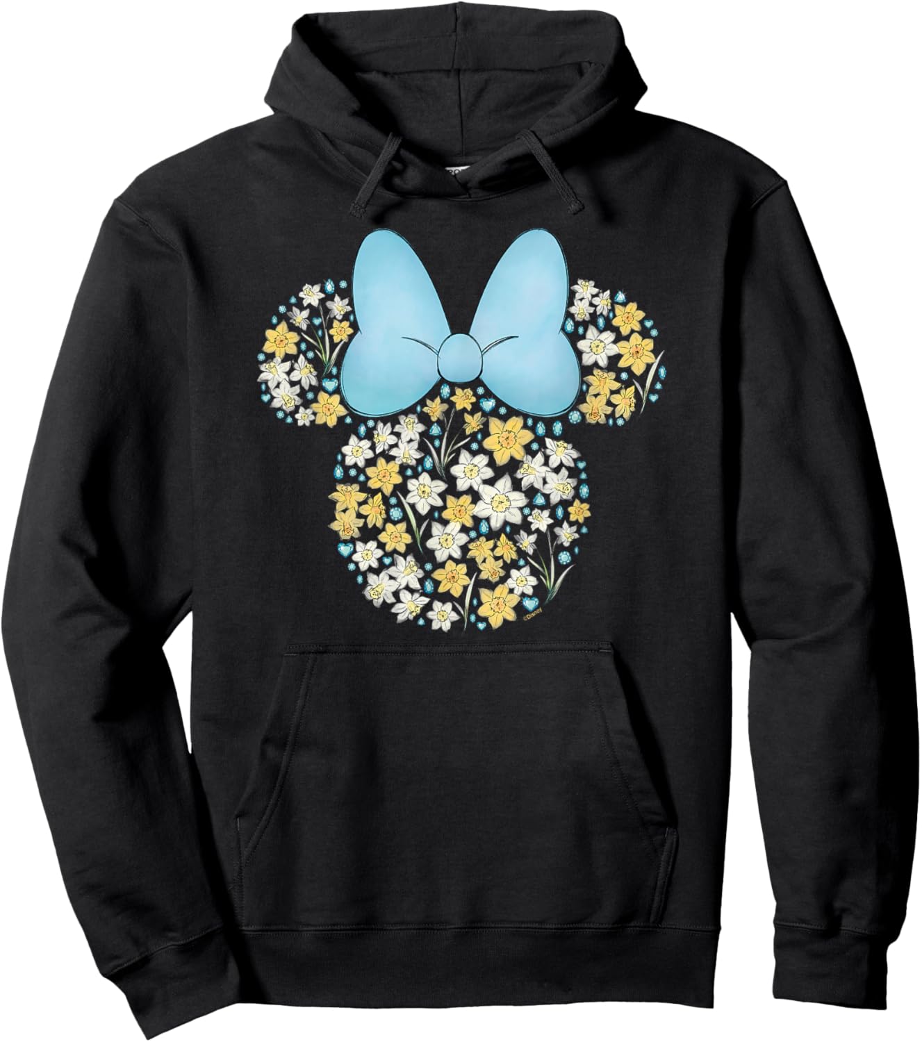Disney Minnie Mouse March Birth Month Birthstone & Flowers Small Hoodie - Hoodie | Black