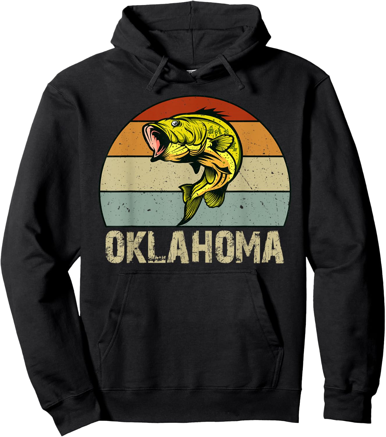Bass Fishing Oklahoma Hoodie - Hoodie | Black
