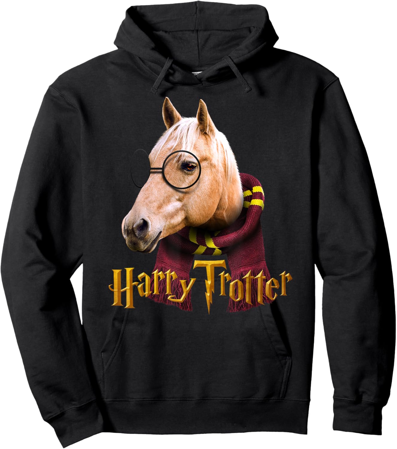 Cute American Quarter Horse Palomino colour for horse riders Hoodie - Hoodie | Black