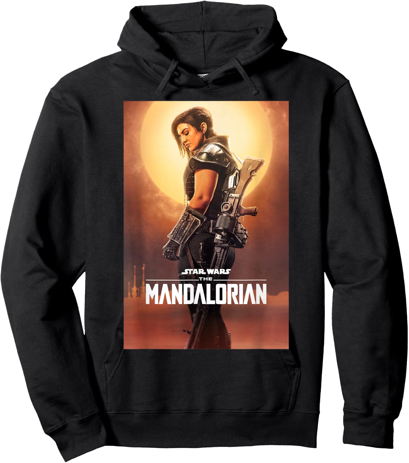 Star Wars The Mandalorian Cara Dune Poster Hoodie - Hoodie | Black