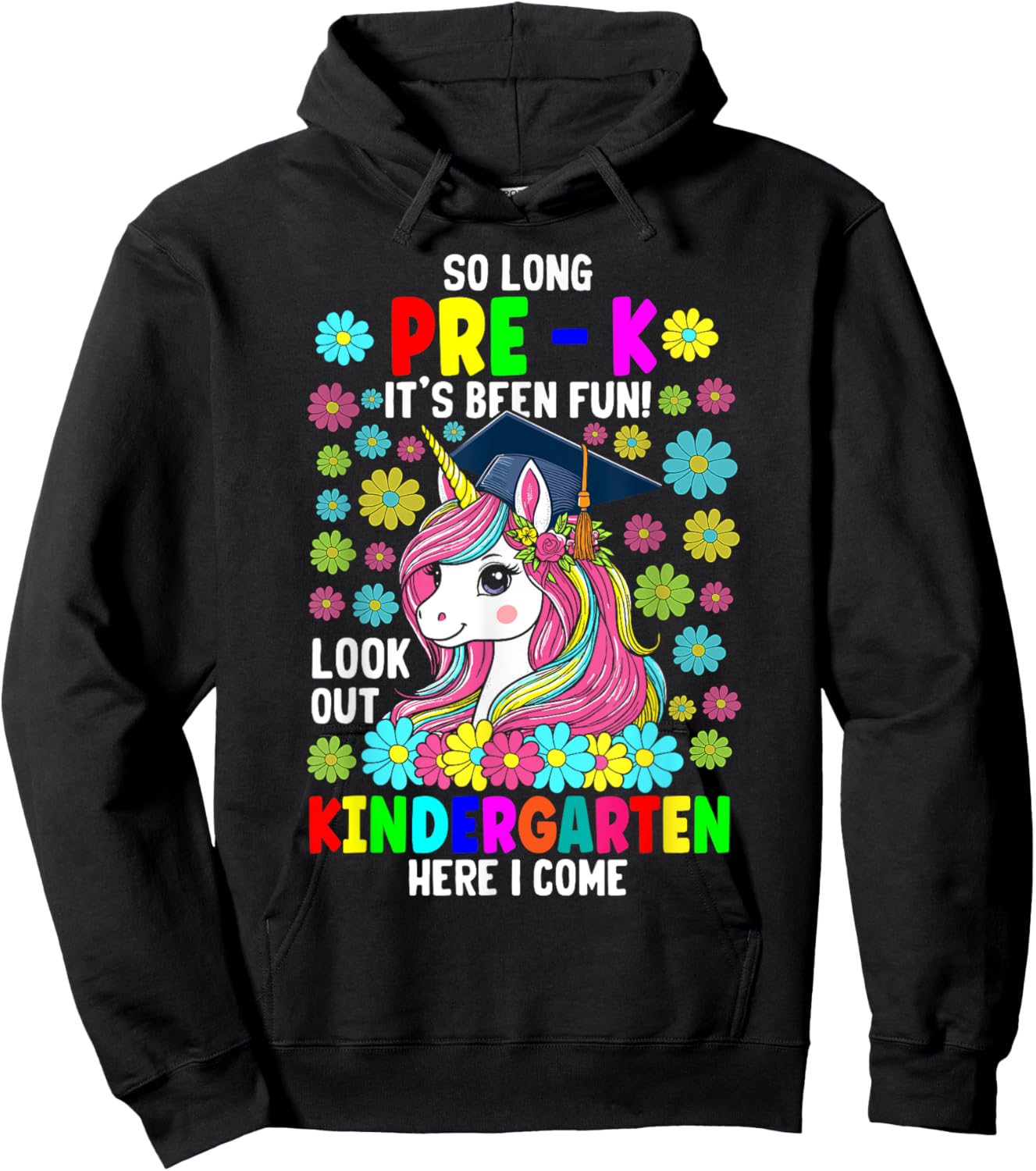 So long pre k its been fun unicorn shirt prek graduation Hoodie - Hoodie | Black