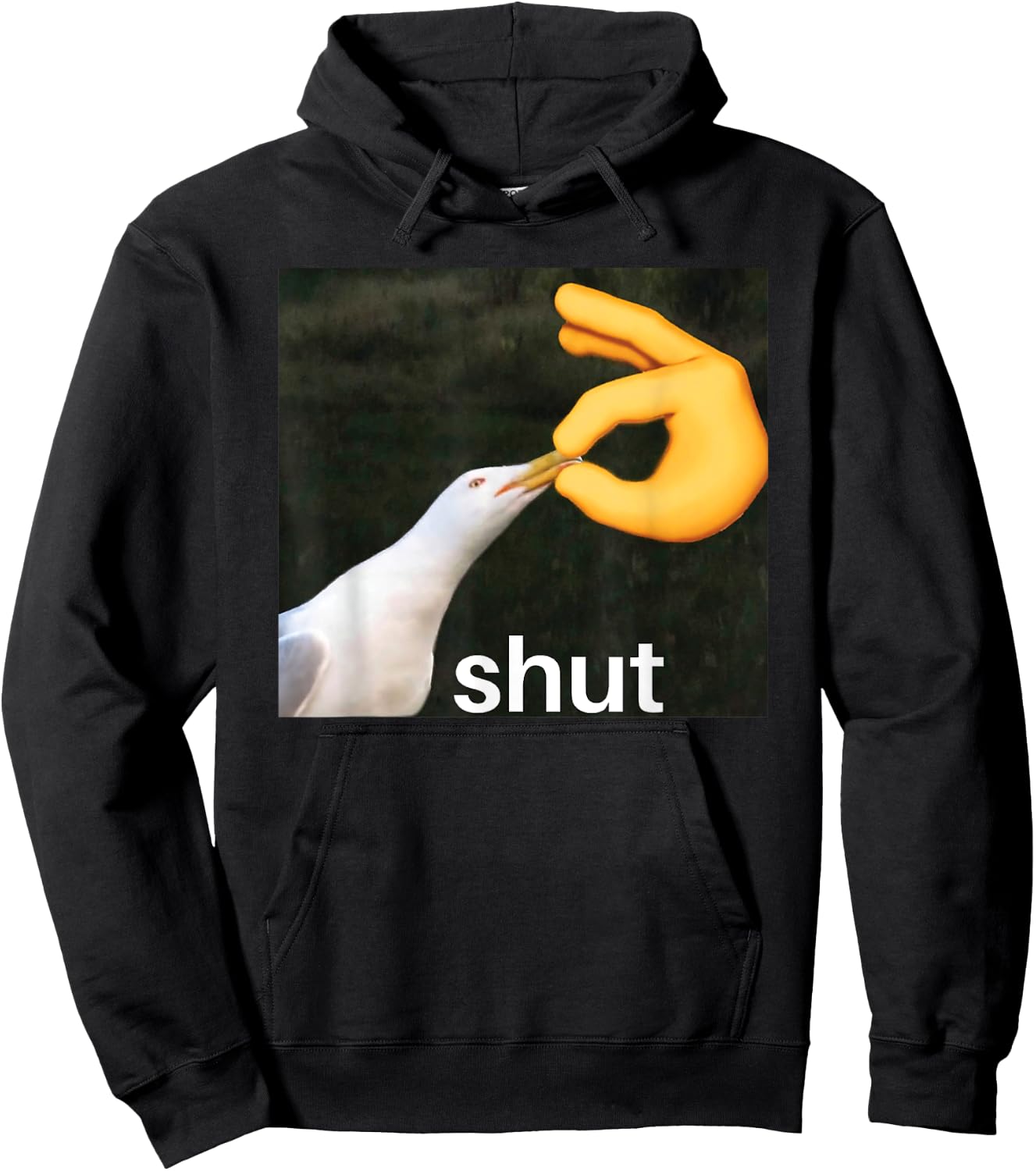Shut Seagull Meme Bird Shut Meme Hoodie - Hoodie | Black